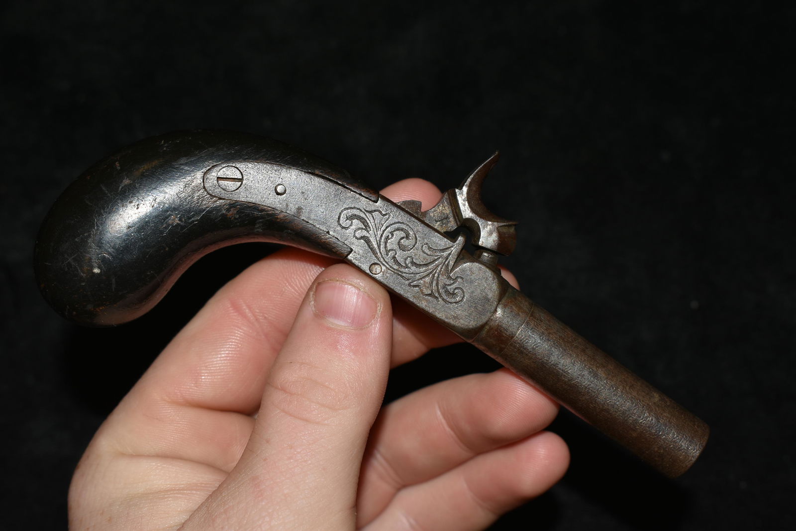 5 1/4" Pressure Cap Pistol from the 1800's: 5 1/4" Pressure Cap Pistol from the 1800's