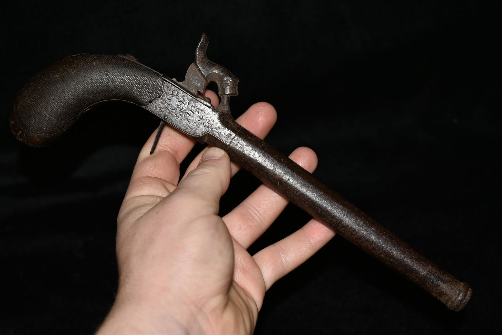 10 1/4" Pressure Cap Pistol from the 1800's: 10 1/4" Pressure Cap Pistol from the 1800's