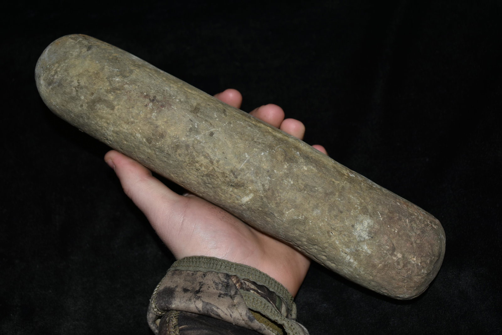 10 7/8" Roller Pestle found in Lycoming County,: 10 7/8" Roller Pestle found in Lycoming County, Pennsylvania Authentic Native American Arrowhead