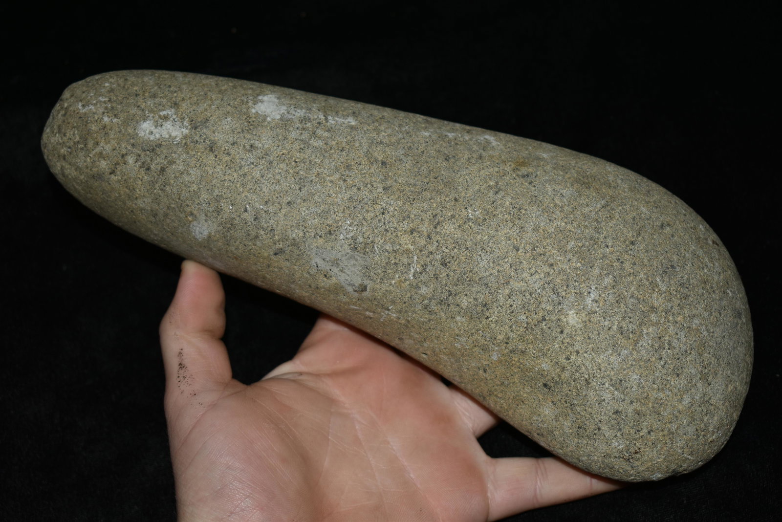 10 1/4" Pestle Found in Musselshell, Montana. Creel: 10 1/4" Pestle Found in Musselshell, Montana. Creel Poore was born and raised in Musselshell, Montana where he found his first arrowhead at a very early age. This led Creel on a lifetime search for Mo
