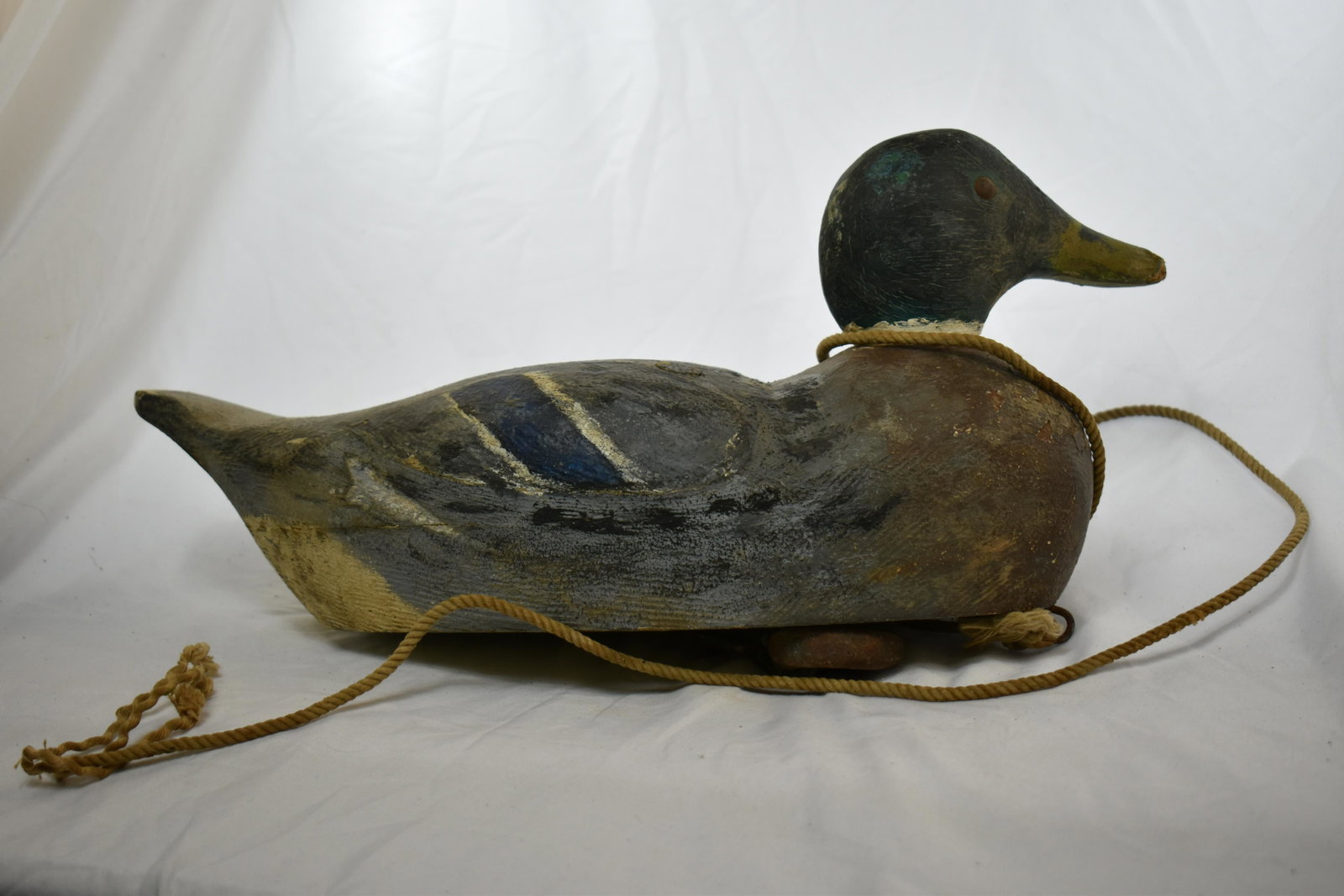 Mallard Drake Duck Decoy, Solid Wood, Weathered Paint,: Mallard Drake Duck Decoy, Solid Wood, Weathered Paint, Hunting, Vintage/ Antiques