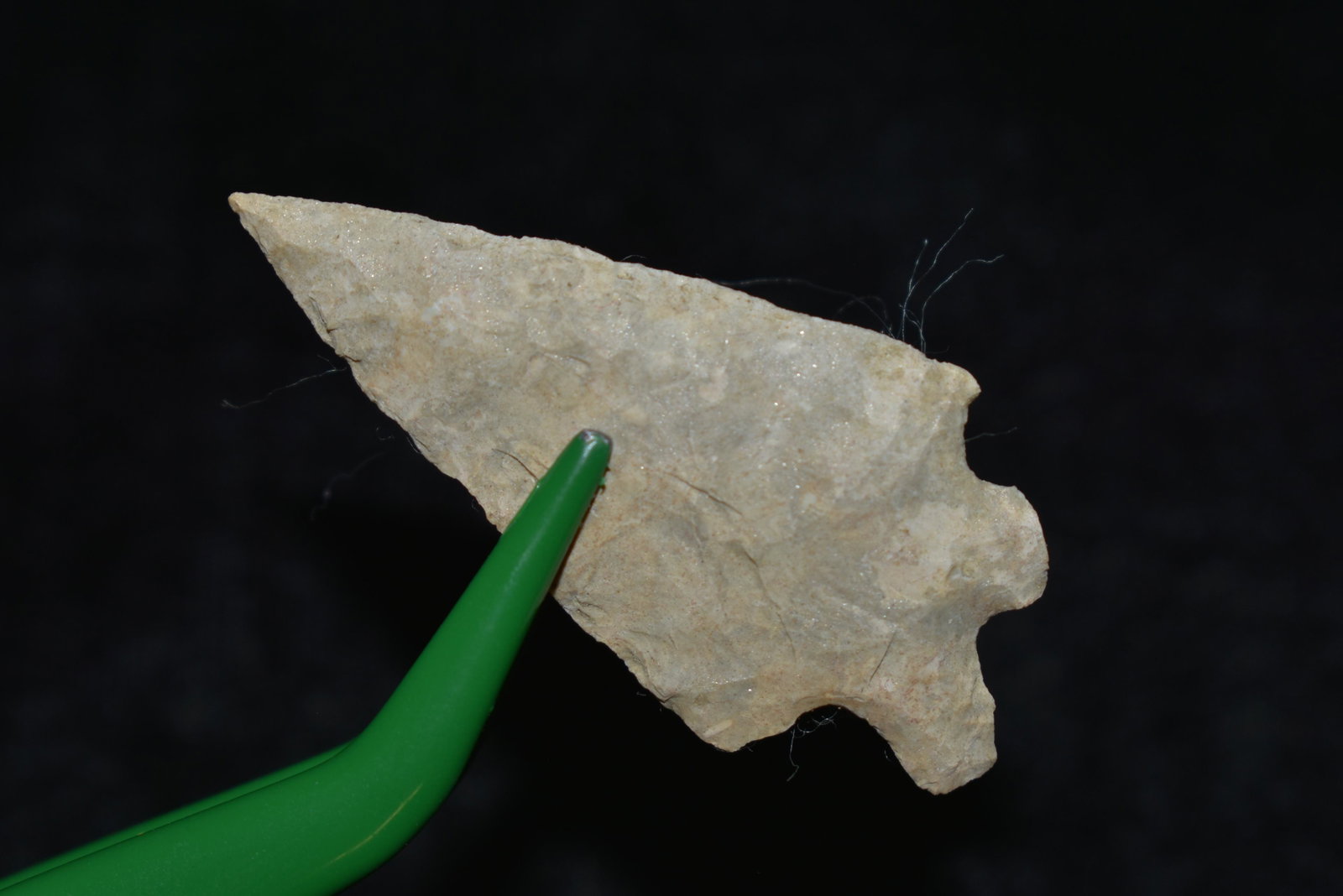 1 5/8" Ox Bow, Musselshell, Montana where he found his: 1 5/8" Ox Bow, Musselshell, Montana where he found his first arrowhead at a very early age. This led Creel on a lifetime search for Montana's prehistoric past. Creel owned a ranch in Musselshell and c