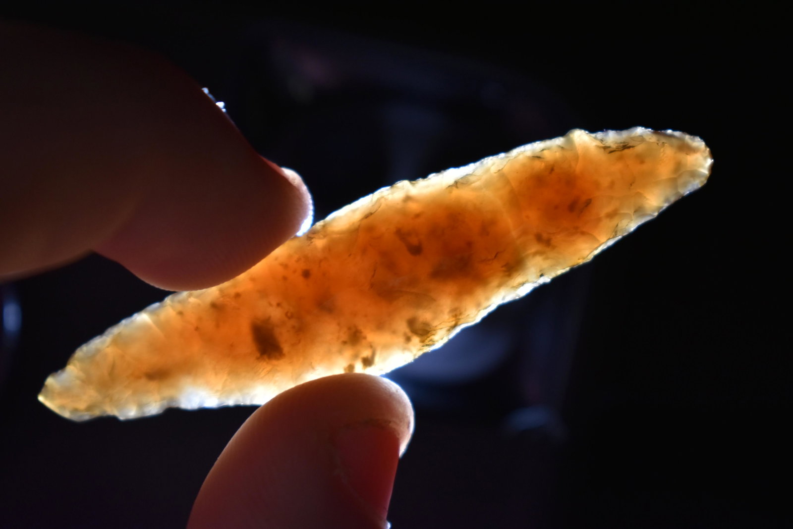2 3/8" Knife River Flint Drill found in North Dakota: 2 3/8" Knife River Flint Drill found in North Dakota Authentic Native American Arrowhead