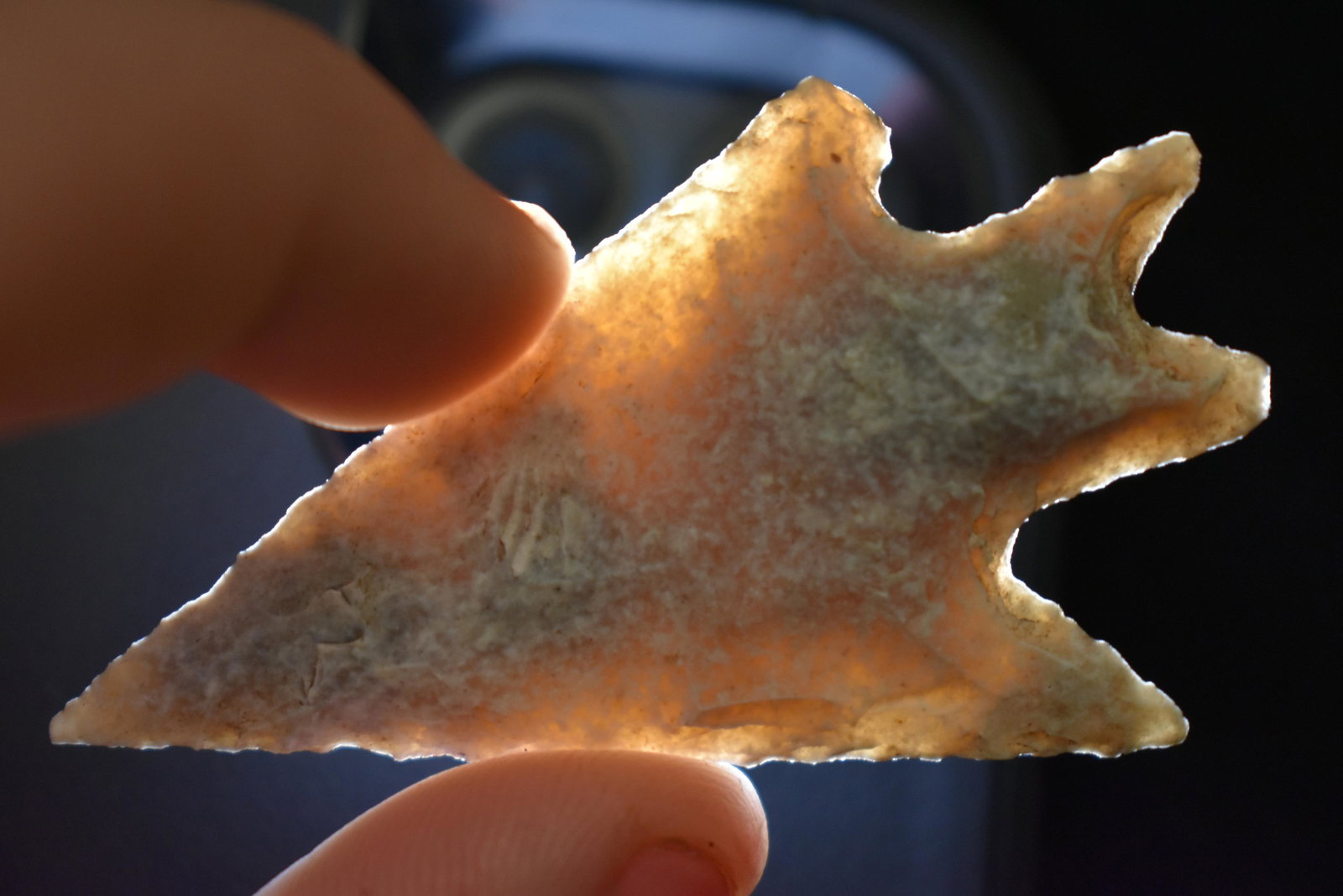 2 1/2" Perdenales found in Texas, semi translucent, (1 of 5)