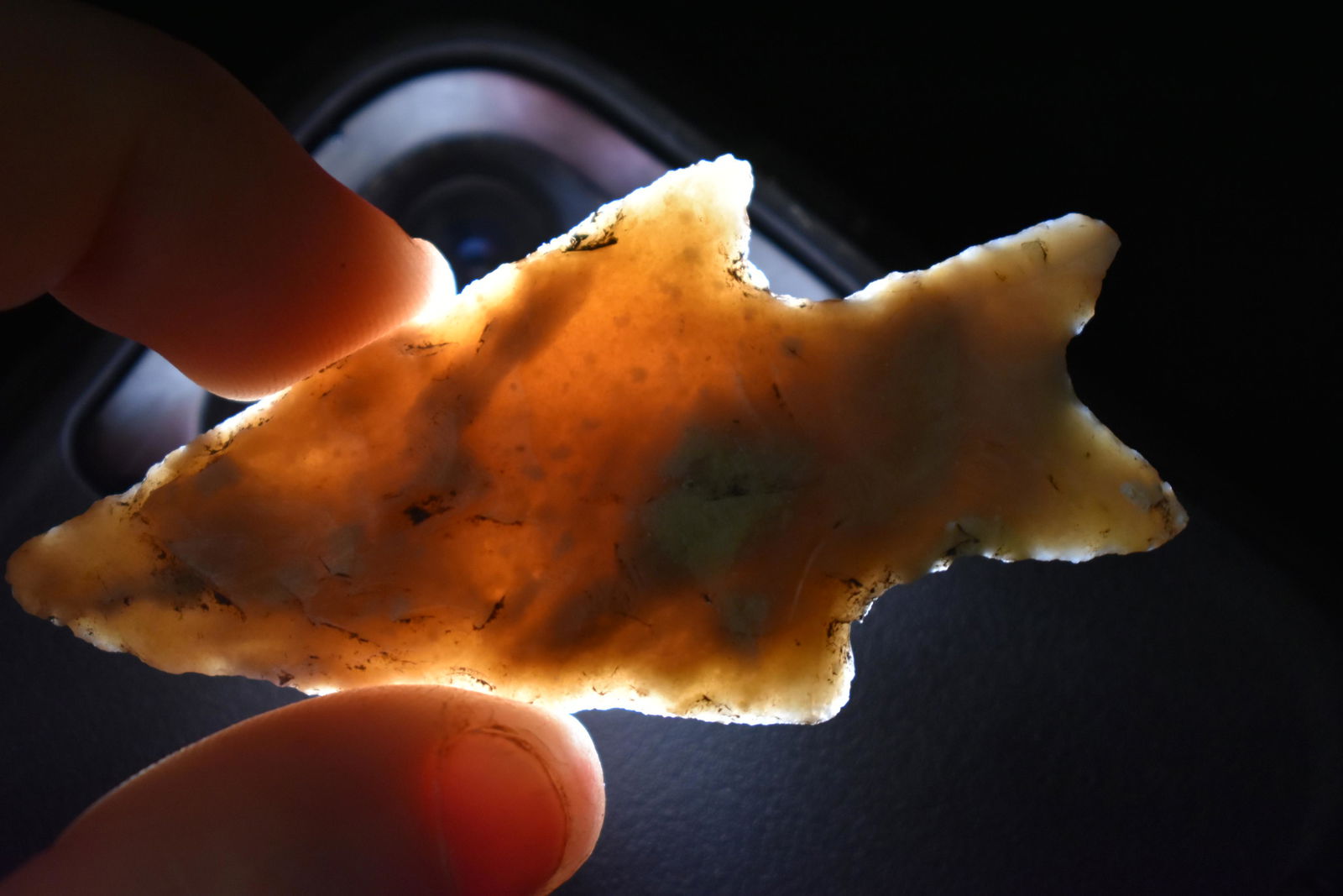 2 5/8" semi translucent Perdenales found in Texas, (1 of 5)