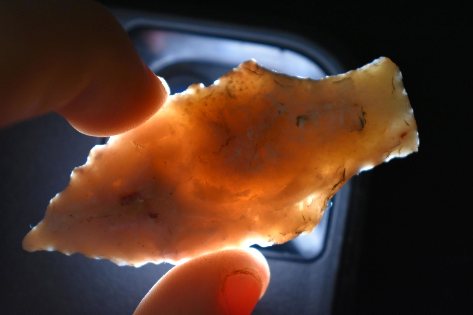 2 1/2" Dunn found in Texas, semi translucent, authentic (1 of 5)