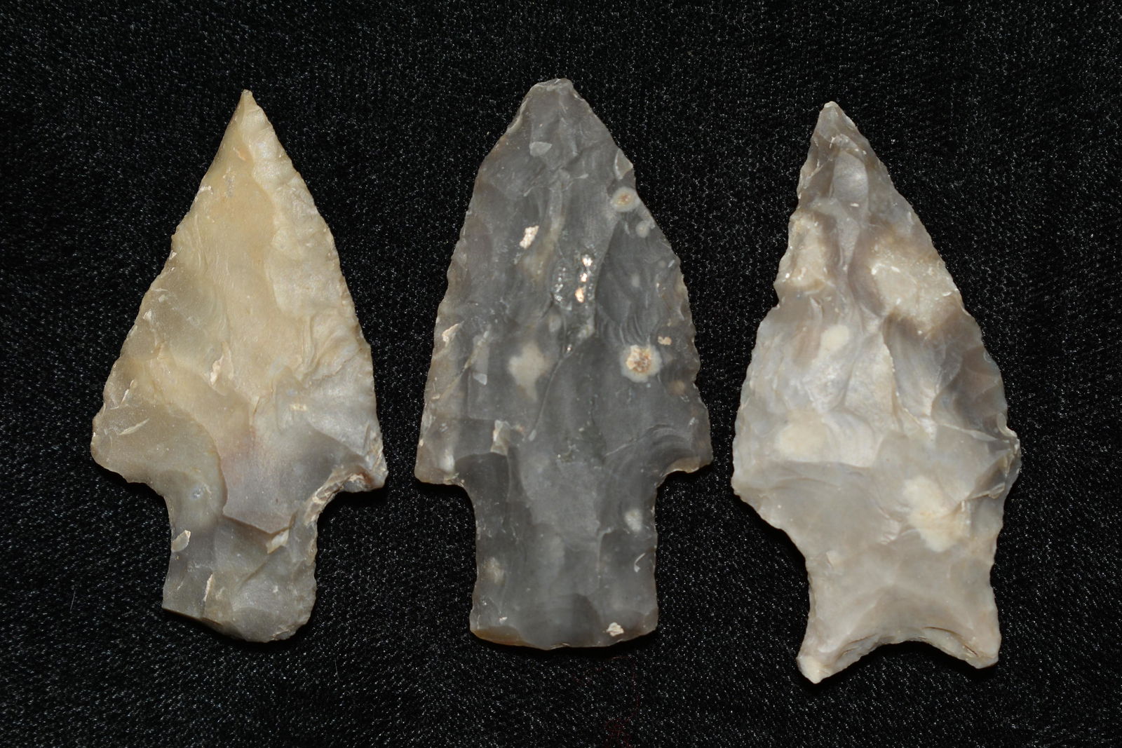Lot of 3 Arrowheads, Found in Texas, Native American (1 of 2)