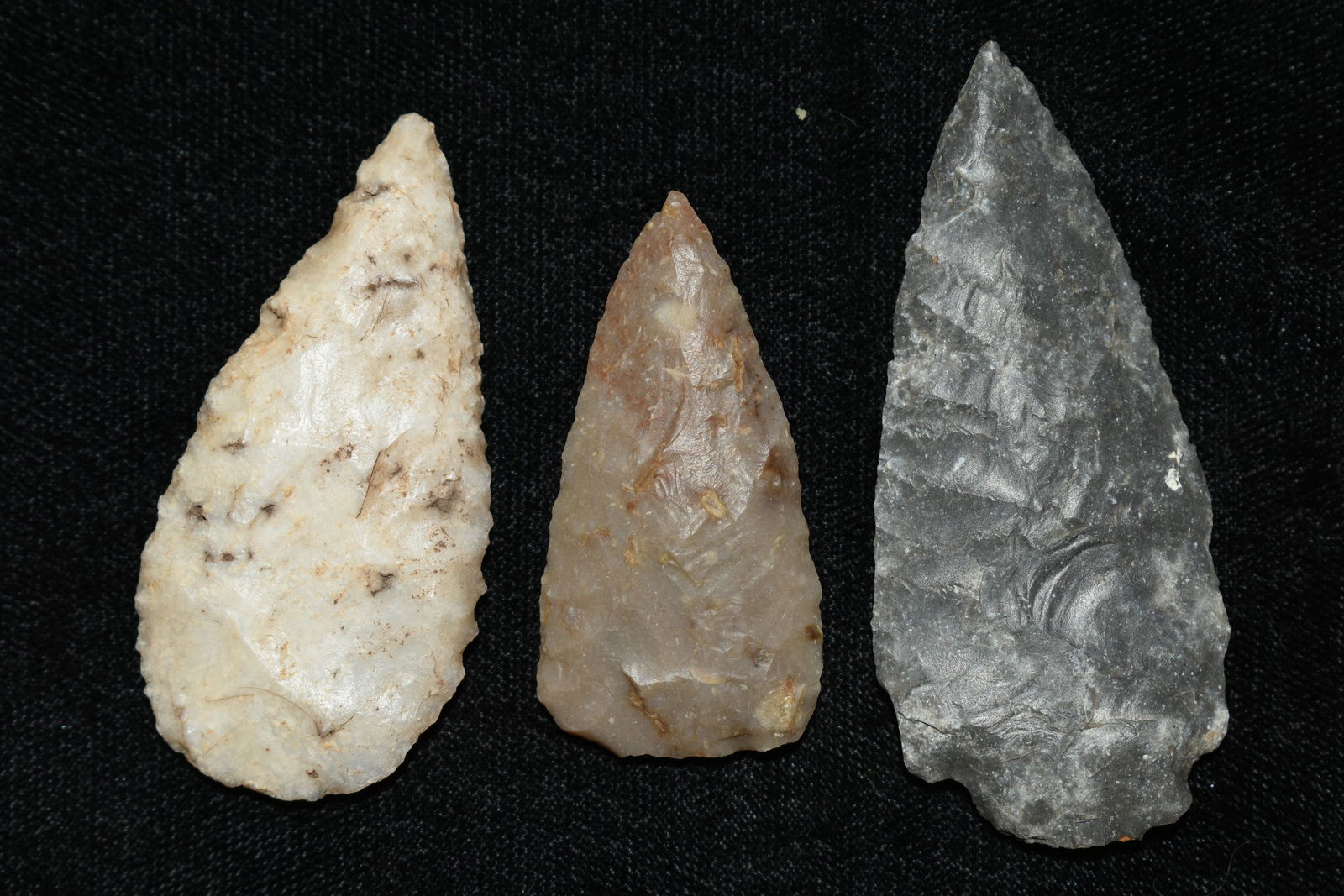 Lot of 3 Arrowheads, Found in Texas, Native American (1 of 2)