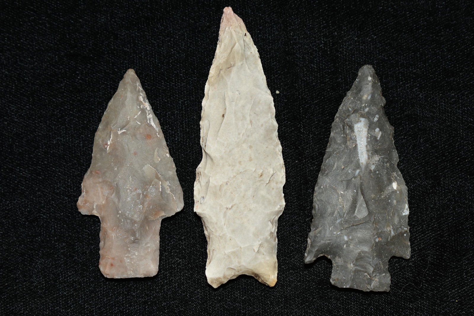 Lot of 3 Arrowheads, Found in Texas, Native American (1 of 2)
