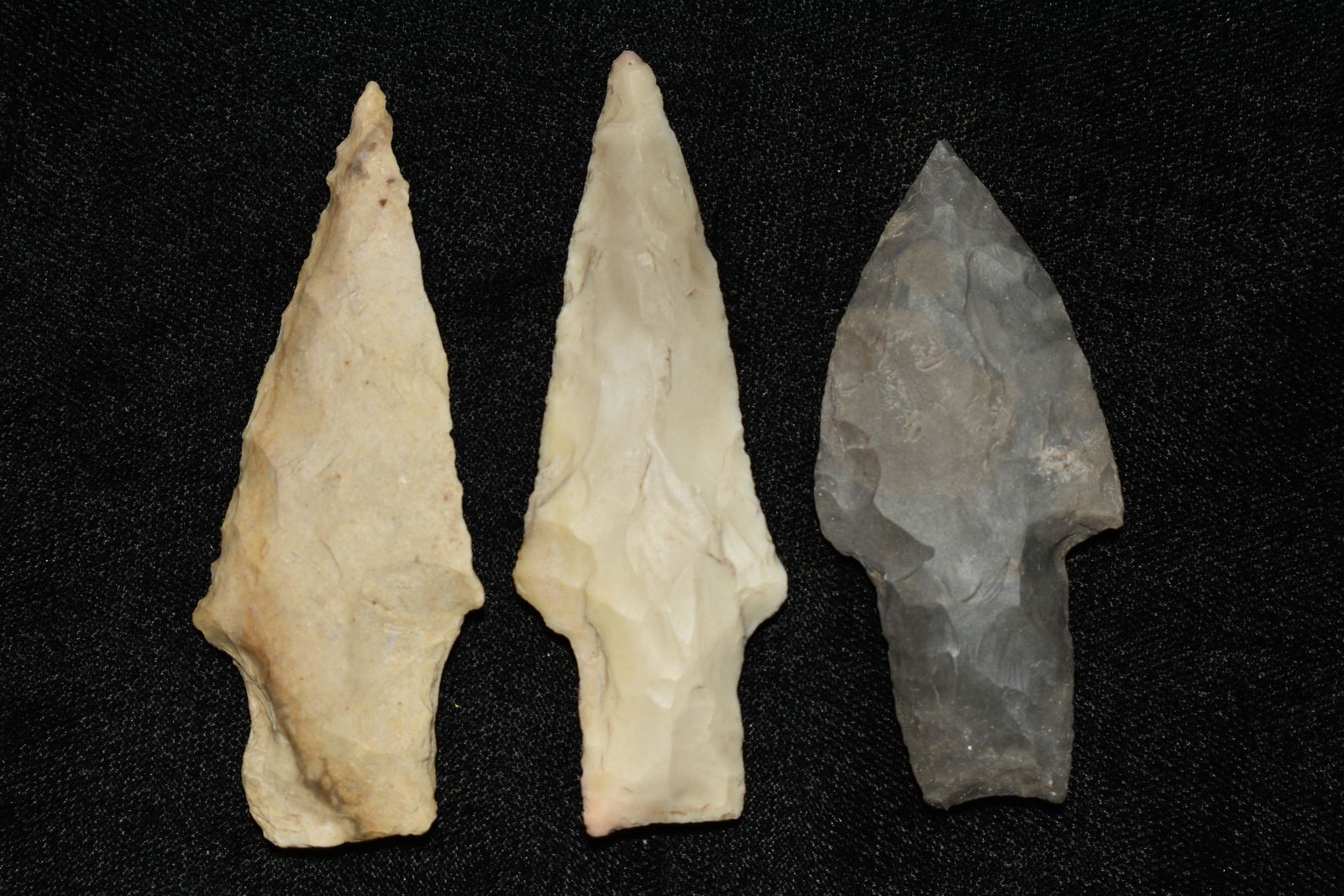Lot of 3 Arrowheads, Found in Texas, Native American (1 of 2)
