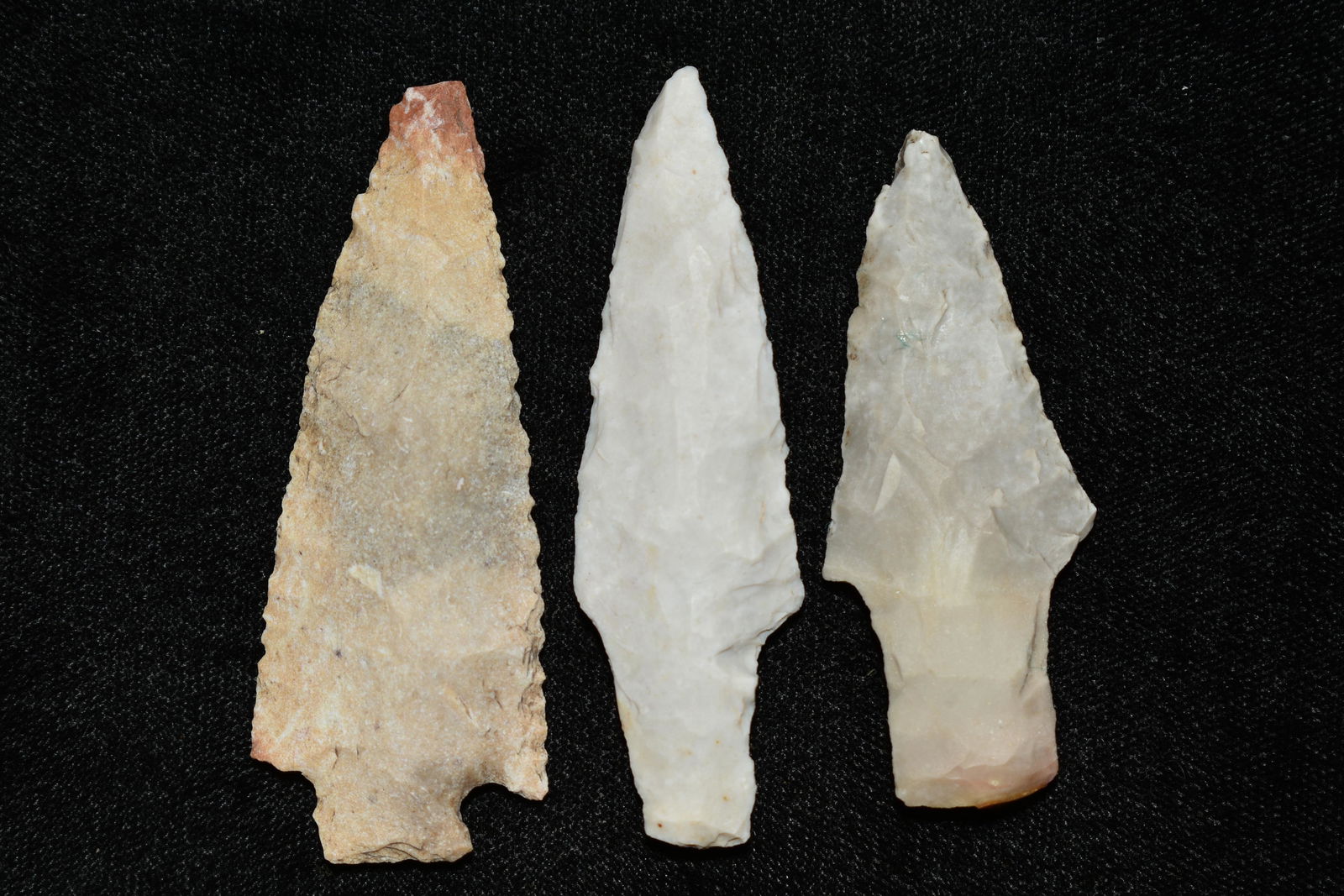 Lot of 3 Arrowheads, Found in Texas, Native American (1 of 2)