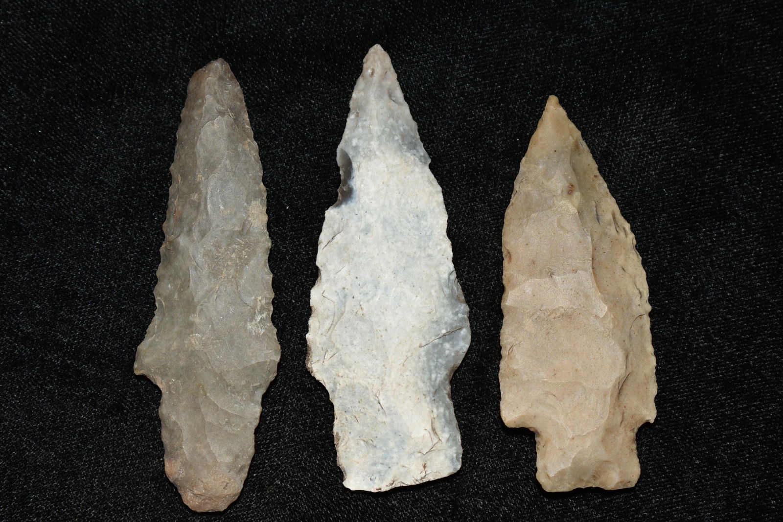 Lot of 3 Arrowheads, Found in Texas, Native American (1 of 2)