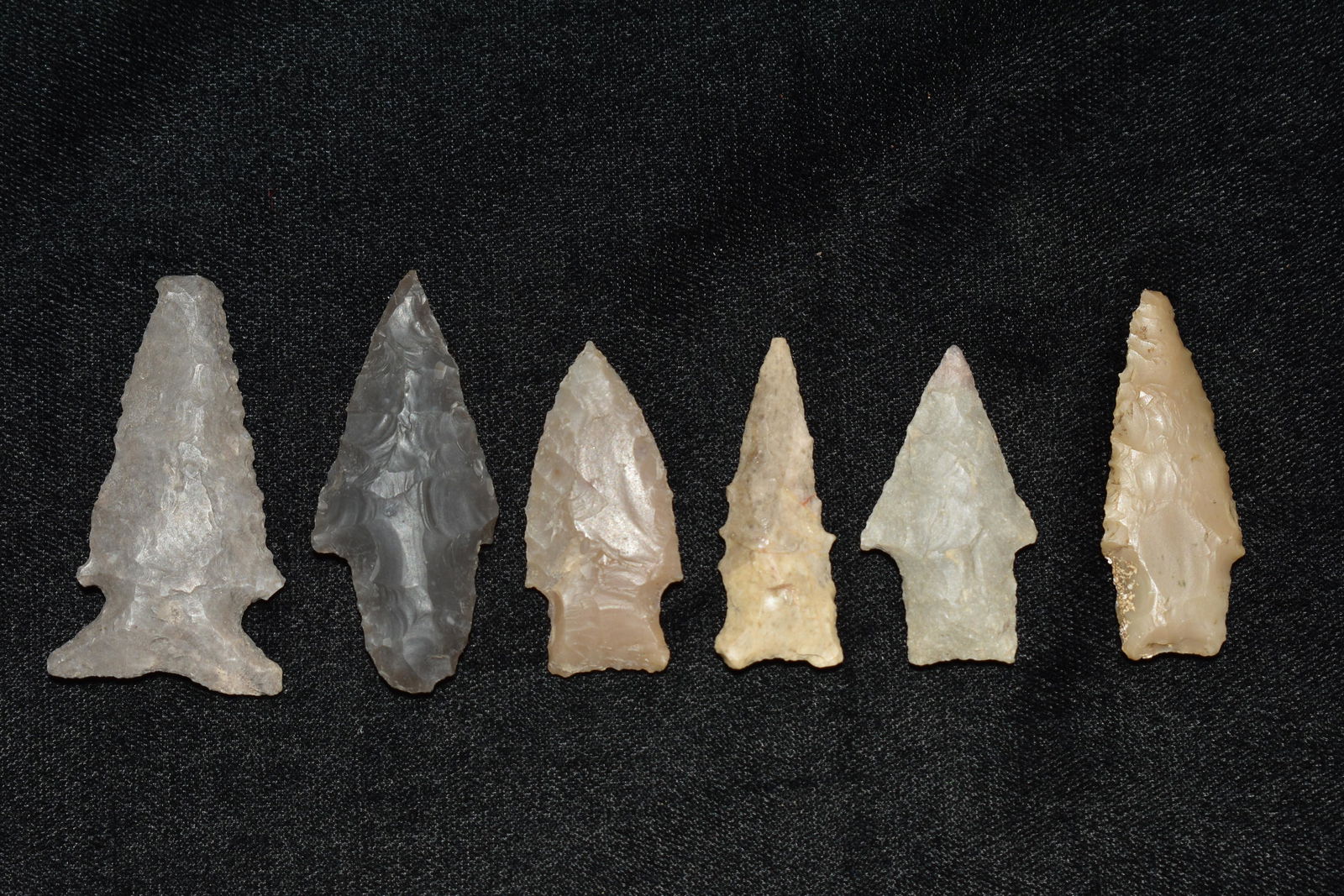 Lot of 6 Arrowheads, Found in Texas, Native American (1 of 3)