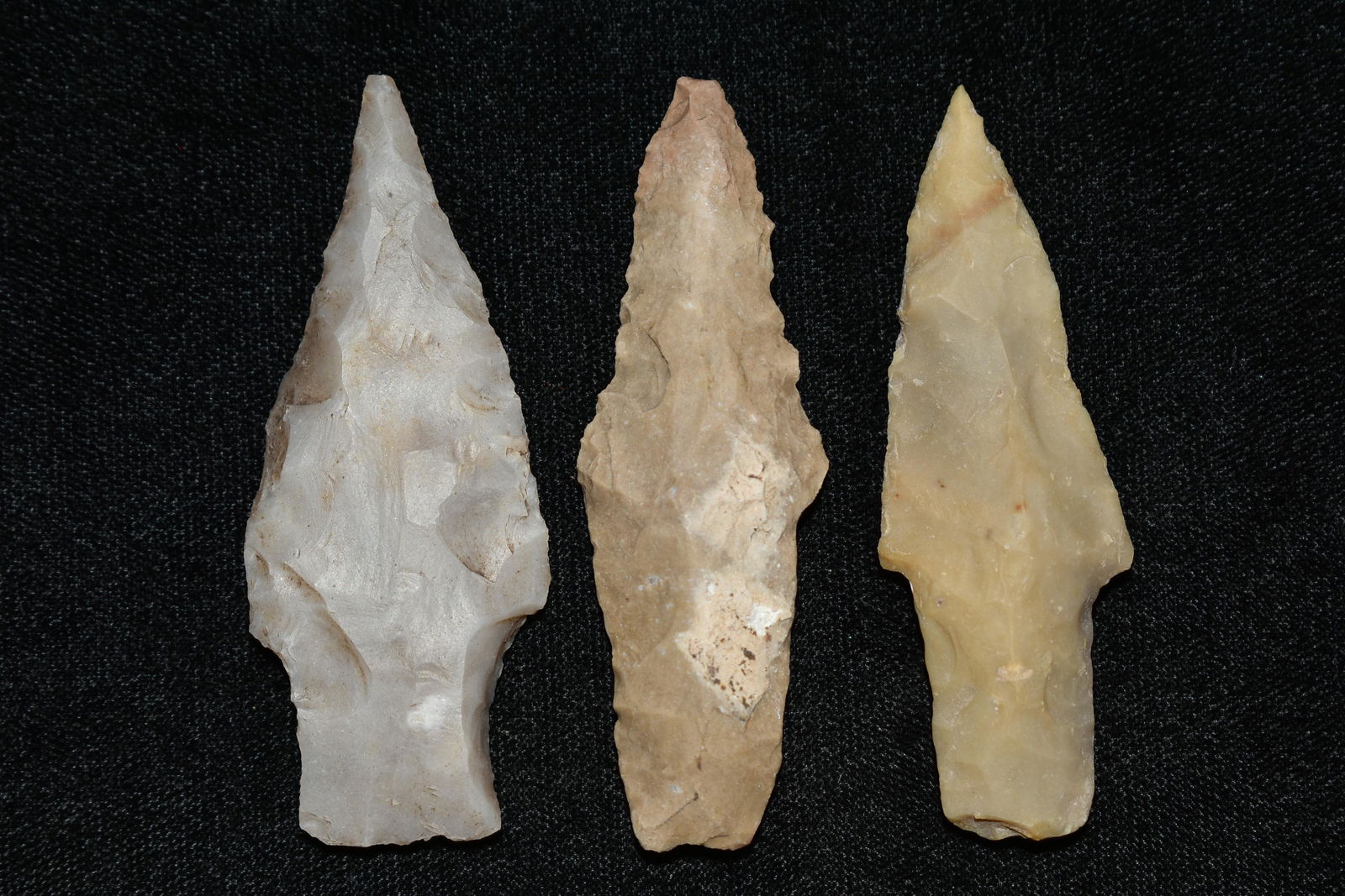 Lot of 3 Arrowheads, Found in Texas, Native American (1 of 2)
