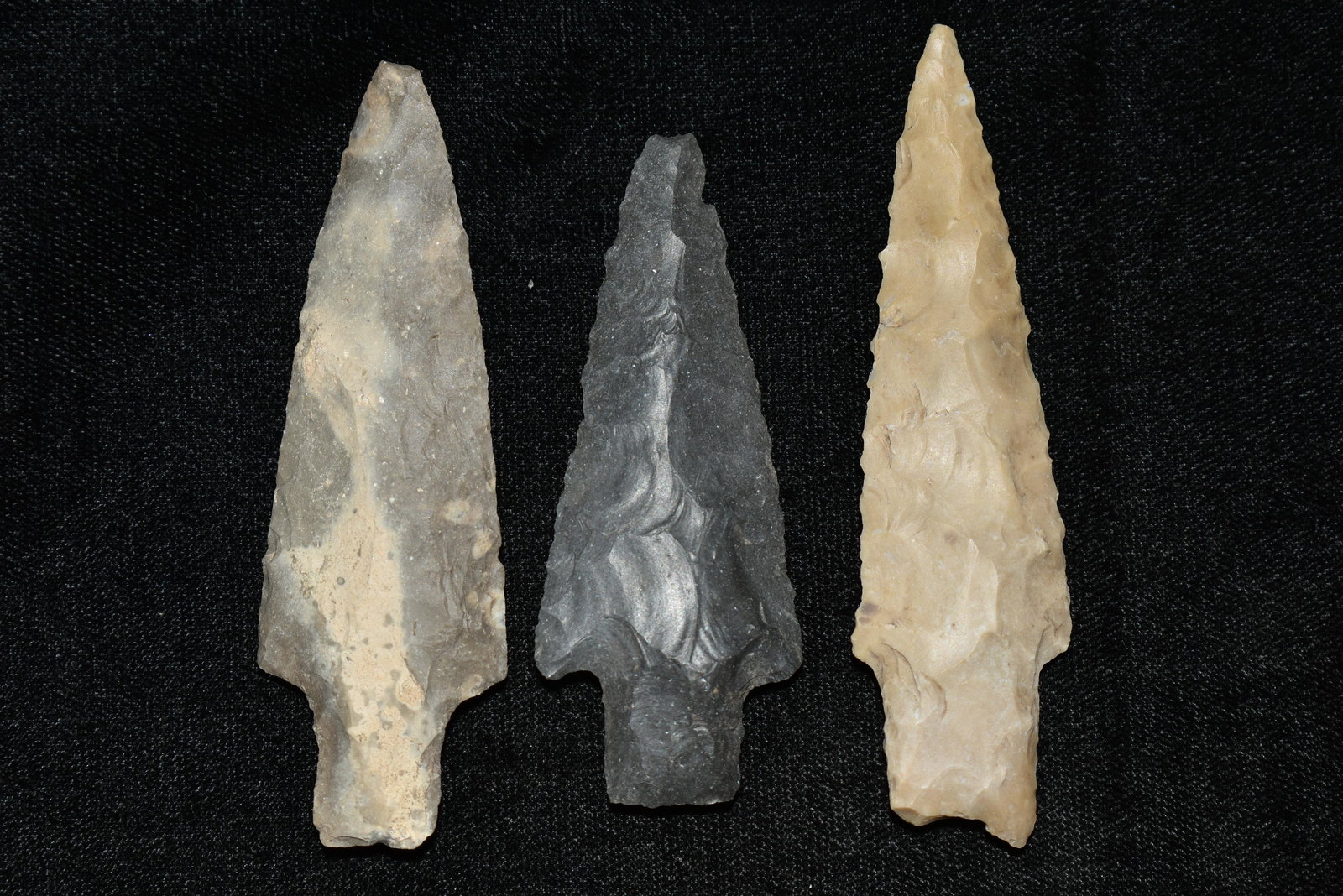 Lot of 3 Arrowheads, Found in Texas, Native American (1 of 2)