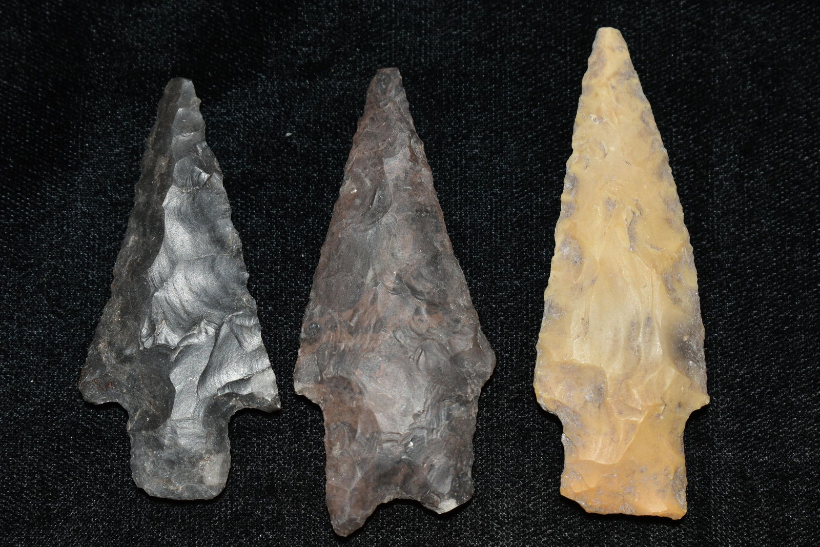 Lot of 3 Arrowheads, Found in Texas, Native American (1 of 2)