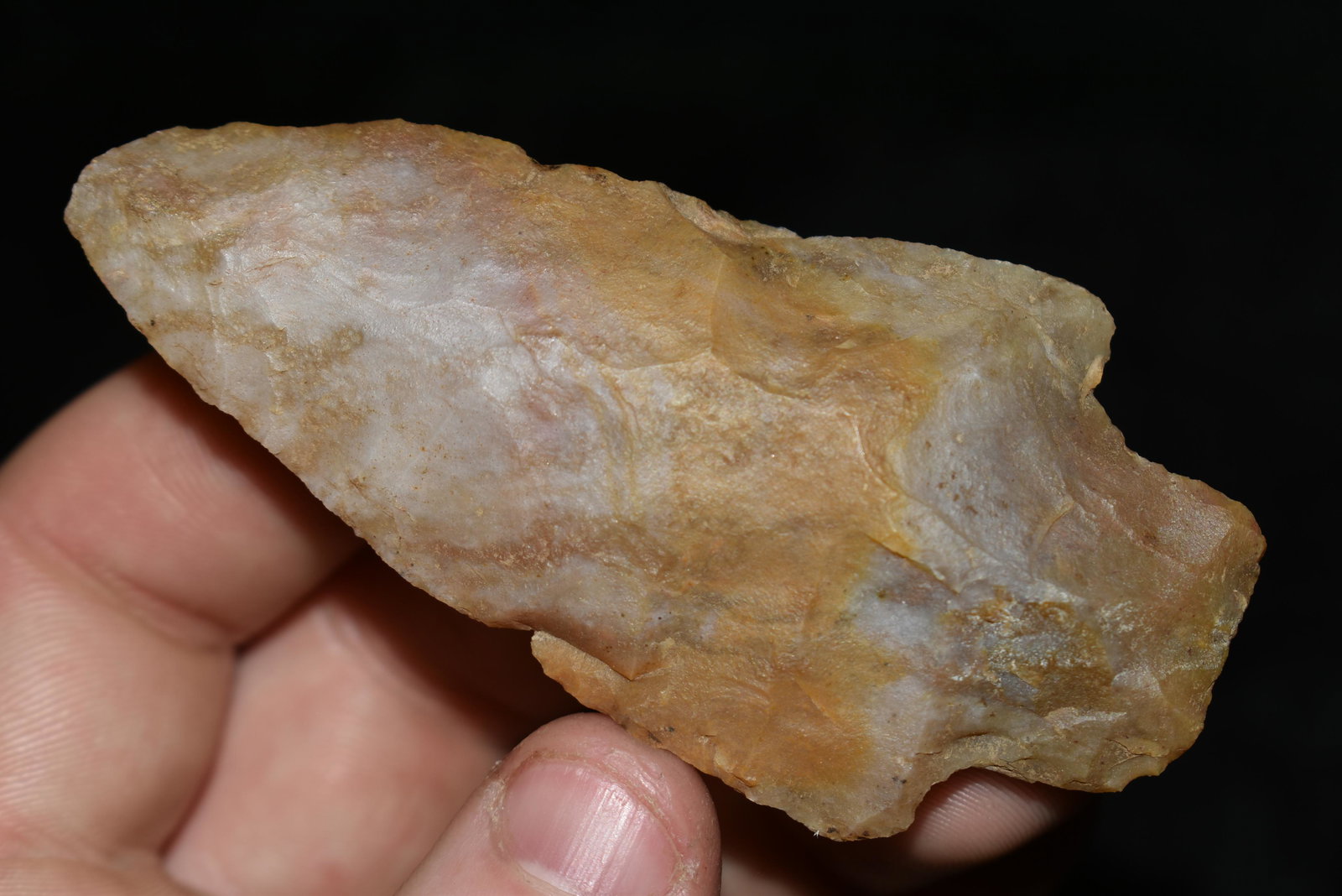 4 1/4" semi translucent Stemmed Point found in (1 of 4)