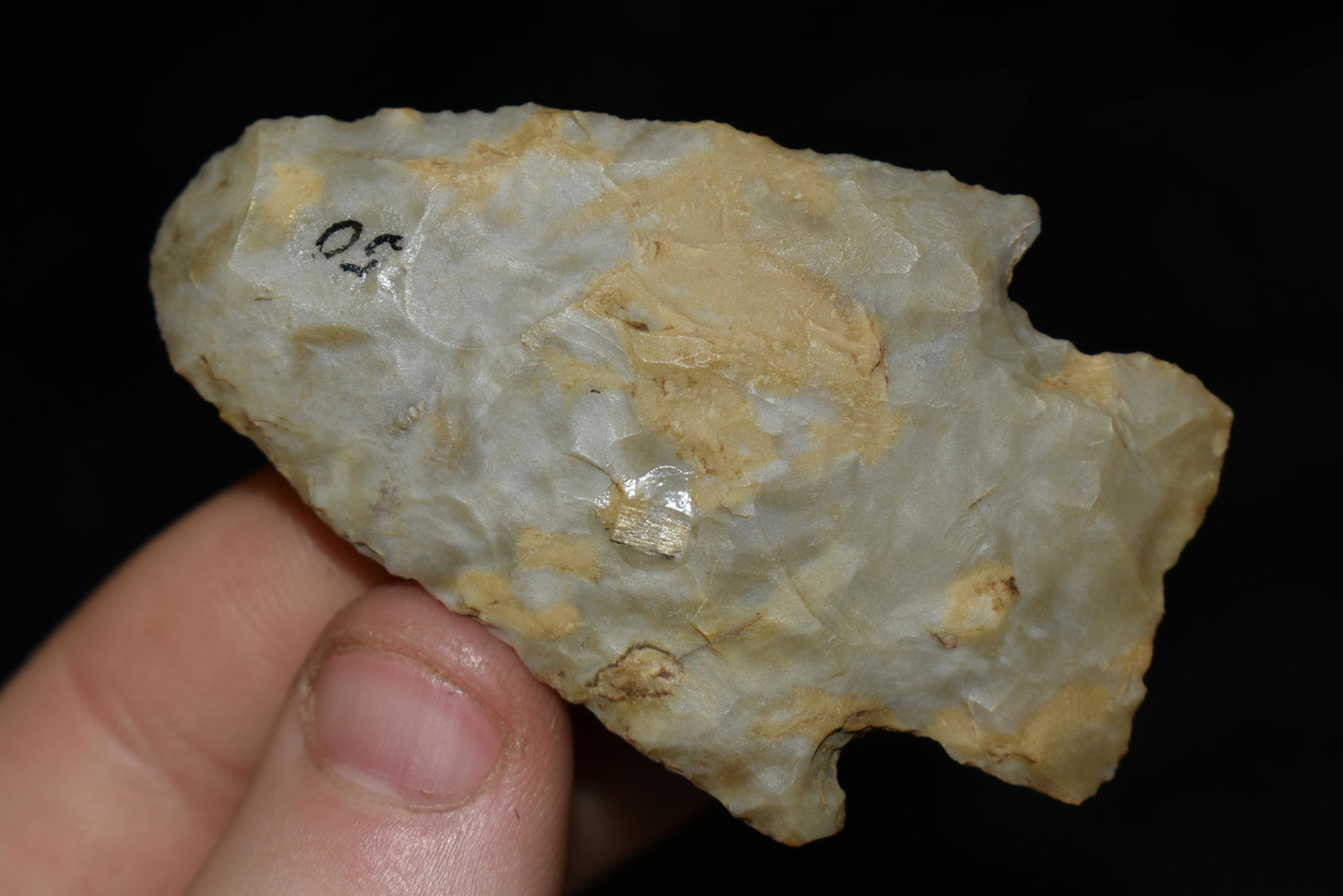 2 1/2" Johnson found in Arkansas, Ex. Jerry Dickey: 2 1/2" Johnson found in Arkansas, Ex. Jerry Dickey Authentic Native American Artifact