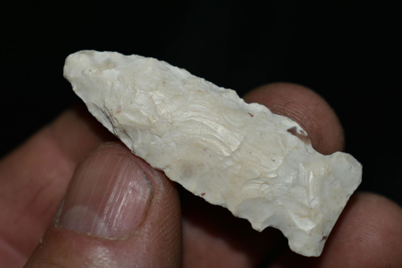 1 3/4" Robbins Arrowhead: 1 3/4" Robbins Arrowhead Found in Audrain County, Mo by Dennis Singleton. Authentic Ancient Pre-Historic Native American Indian Artifact Arrowhead