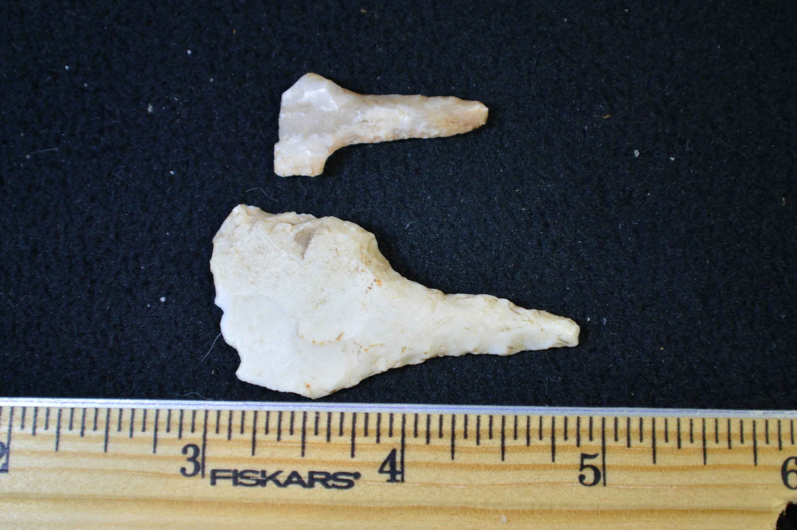 2 Drills Longest is 2": Found In Cass County or Brown County Illinois. Ex: Lloyd Miller Collection. Pictured in Central States Archaeological Journal 1957 and In The Beardstown Book by Harold Tyson.