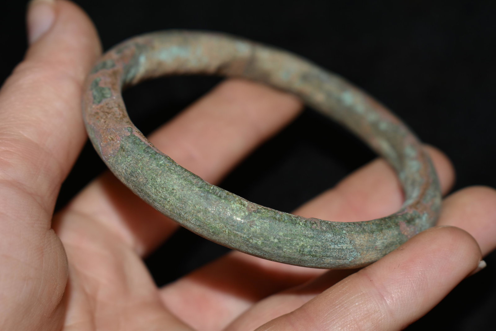 3 1/4" African Brass / Bronze Cuff, African Relics,: 3 1/4" African Brass / Bronze Cuff, African Relics, 1800's, Antique