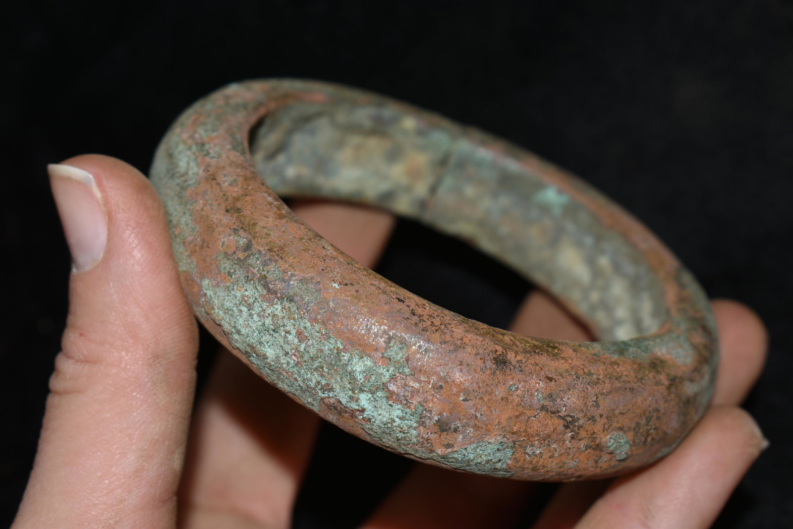 3 1/2" Bronze/ Brass African Cuff, African Relics,: 3 1/2" Bronze/ Brass African Cuff, African Relics, 1800's, Antique