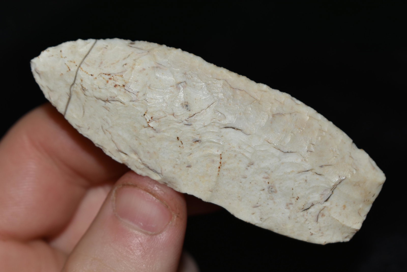 3" Angostura found in Scott Co., Illinois by Steve: 3" Angostura found in Scott Co., Illinois by Steve Koch, Great Flaking Authentic Native American Arrowhead