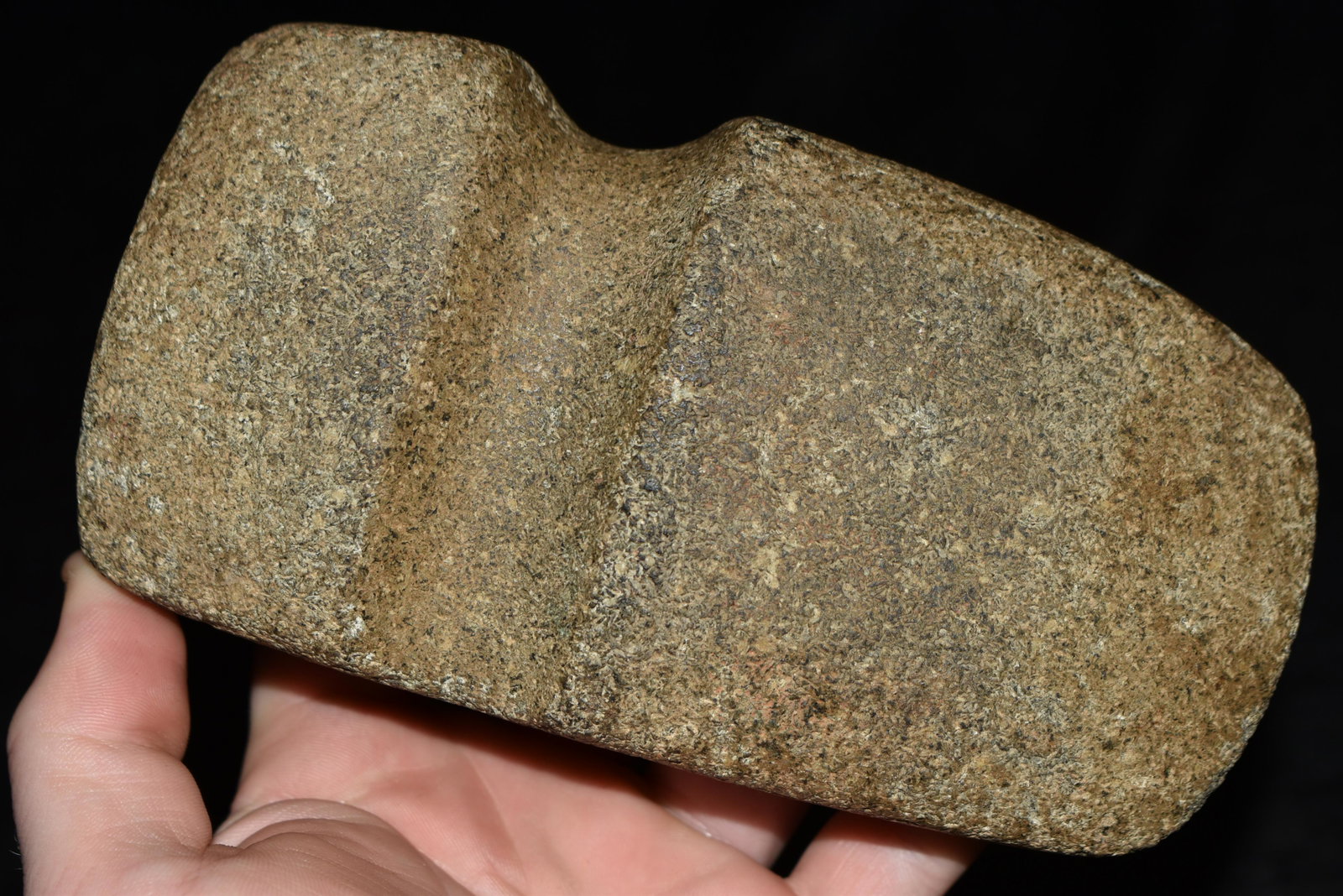 6 1/4" 3/4 Groove Axe found in Butler Co., Missouri by: 6 1/4" 3/4 Groove Axe found in Butler Co., Missouri by Richard Lawrence in March of 1972, Authentic Native American Artifact