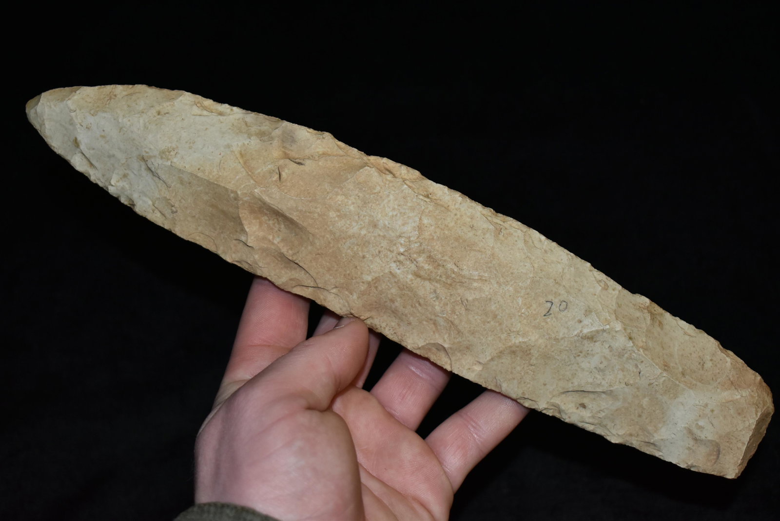 10 7/8" Sedalia, Pike Co., IL, Dickey COA, Authentic: 10 7/8" Sedalia, Pike Co., IL, Dickey COA, Authentic Native American Artifact