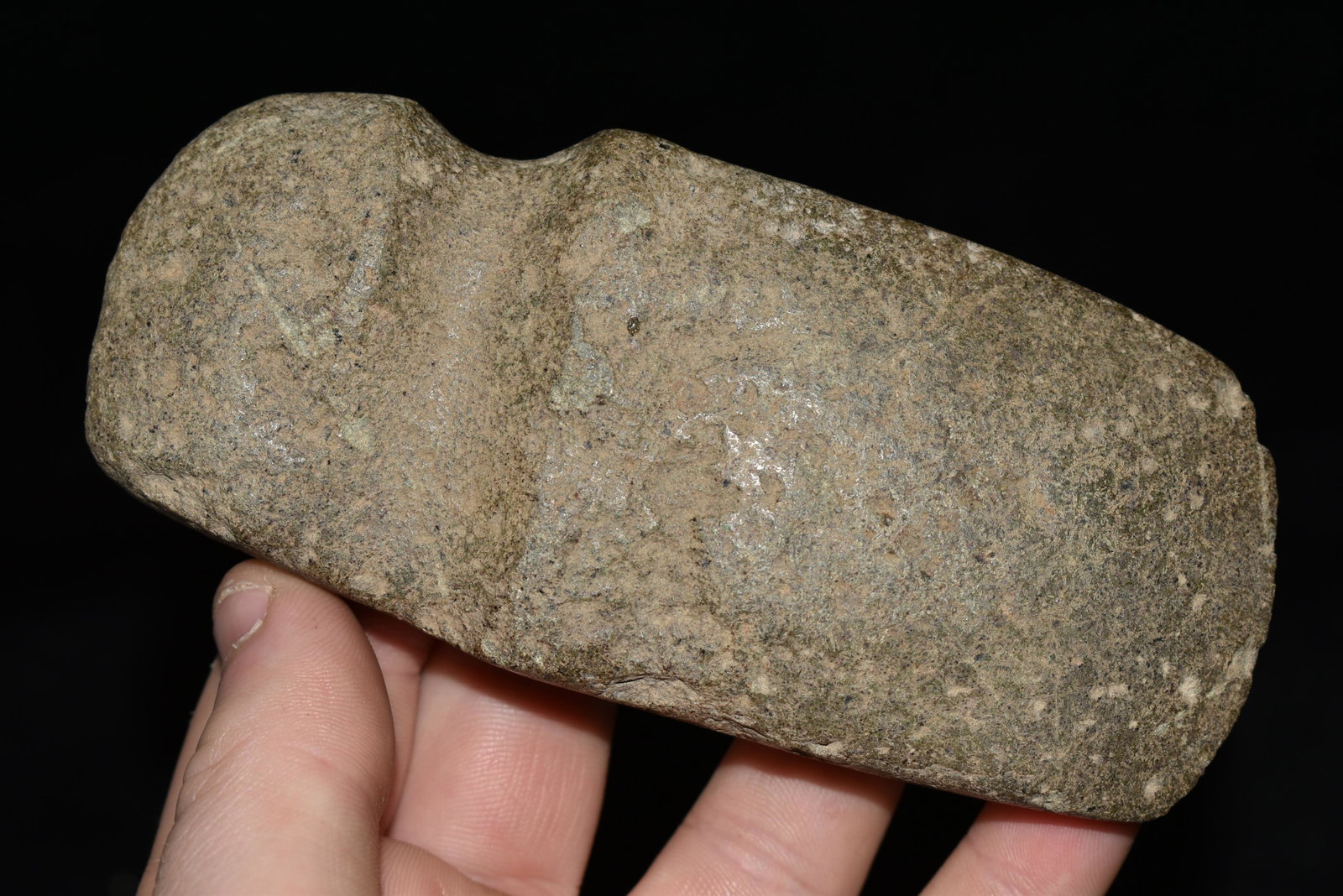 4 13/16" 3/4 Groove Axe, Motley COA, Marion Co.,: 4 13/16" 3/4 Groove Axe, Motley COA, Marion Co., Missouri, Authentic Native American Artifact