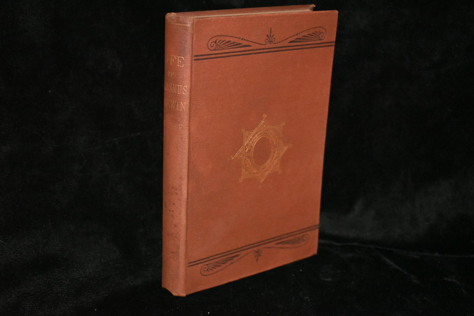 1880 Erasmus Darwin 1st US Edition: Erasmus Darwin by Ernst Krause; Charles Darwin; DALLAS, W. S. (trans.). Published by D. Appleton and Co, New York (1880). 1st American Edition. Publishers original brown cloth hardback with gold and b