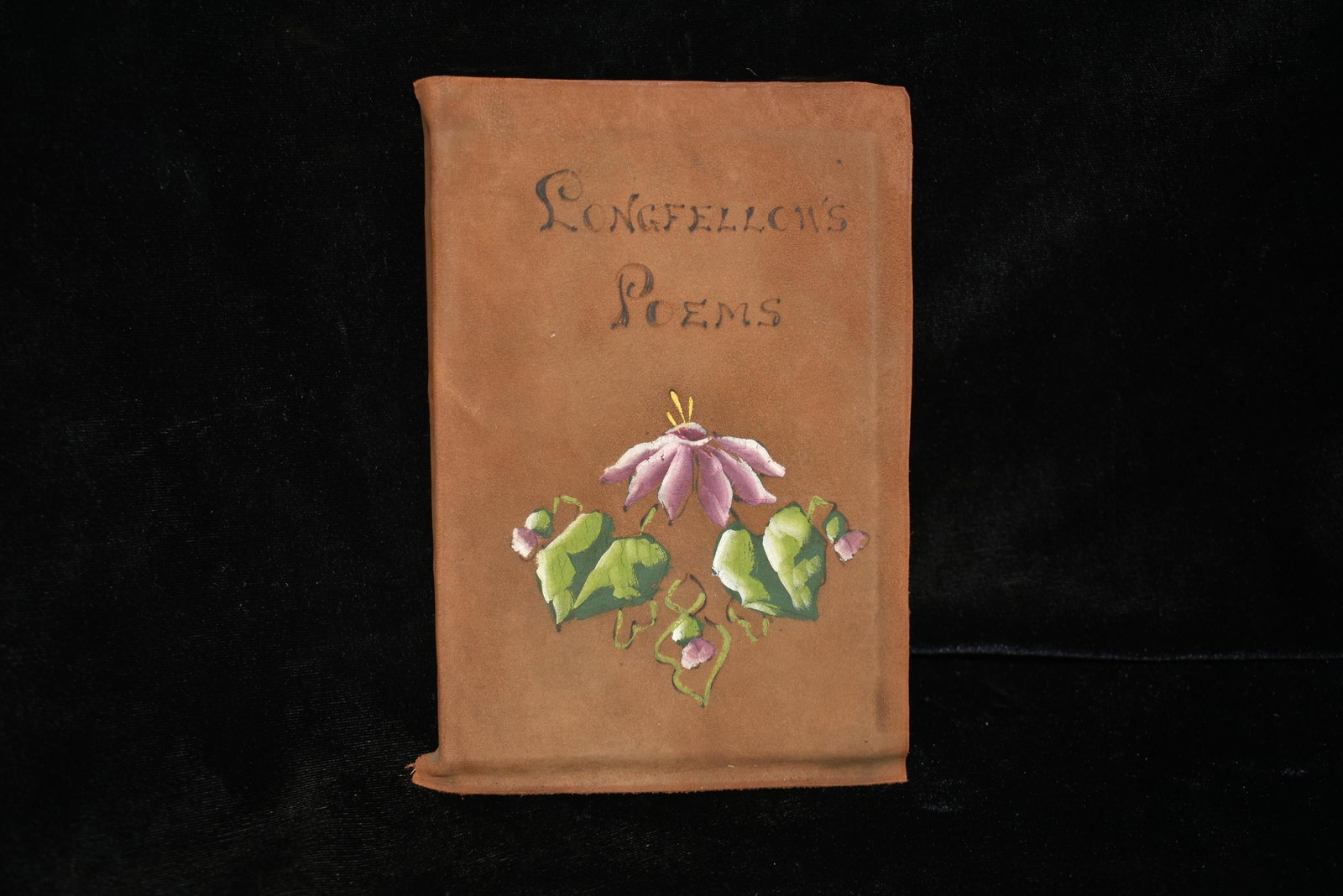 1890 Longfellows Poems: Poems By Henry W. Longfellow by Henry W. Longfellow. Published by Hurst, NY (1890). Excellent condition for its age. Very attractive decorative brown flexible swede cover. Gold gilt to top page edges.