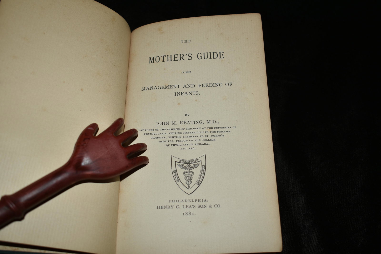 1881 The Mother's Guide 1st Ed: The Mother's Guide in the Management and Feeding of Infants by John M. Keating. Published by Henry C. Lea's Son & Co, Philadelphia (1881). 1st Edition. Very Good Condition. Learn how they used to do i