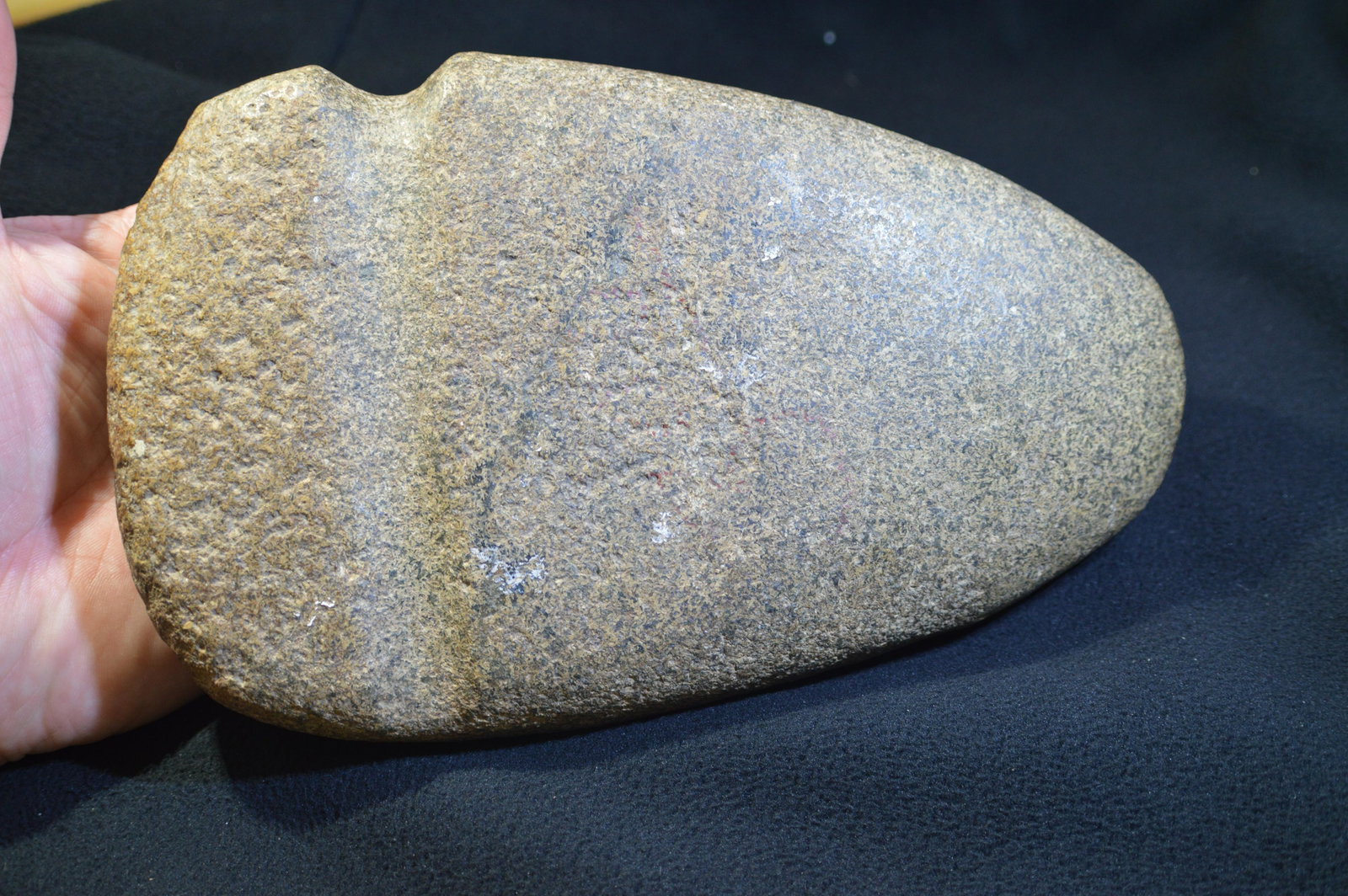 3/4 Grove Axe 9 5/16 " Long with a Jerry Dickey COA. 5: 3/4 Grove Axe 9 5/16 " Long with a Jerry Dickey COA. 5 1/8 " Wide 2 7/8 " Thick Found in Dent Co. MO