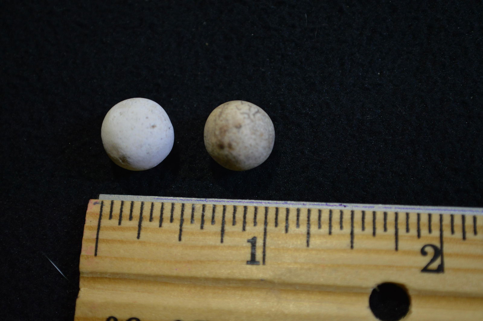 2 Pee Wee Marbles Largest is 7/16 " Found in Pulaski (1 of 2)