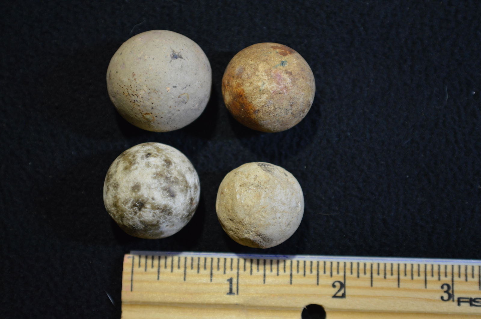 4 Marbles or Game Balls Largest is 1 " Found in Pulaski (1 of 2)