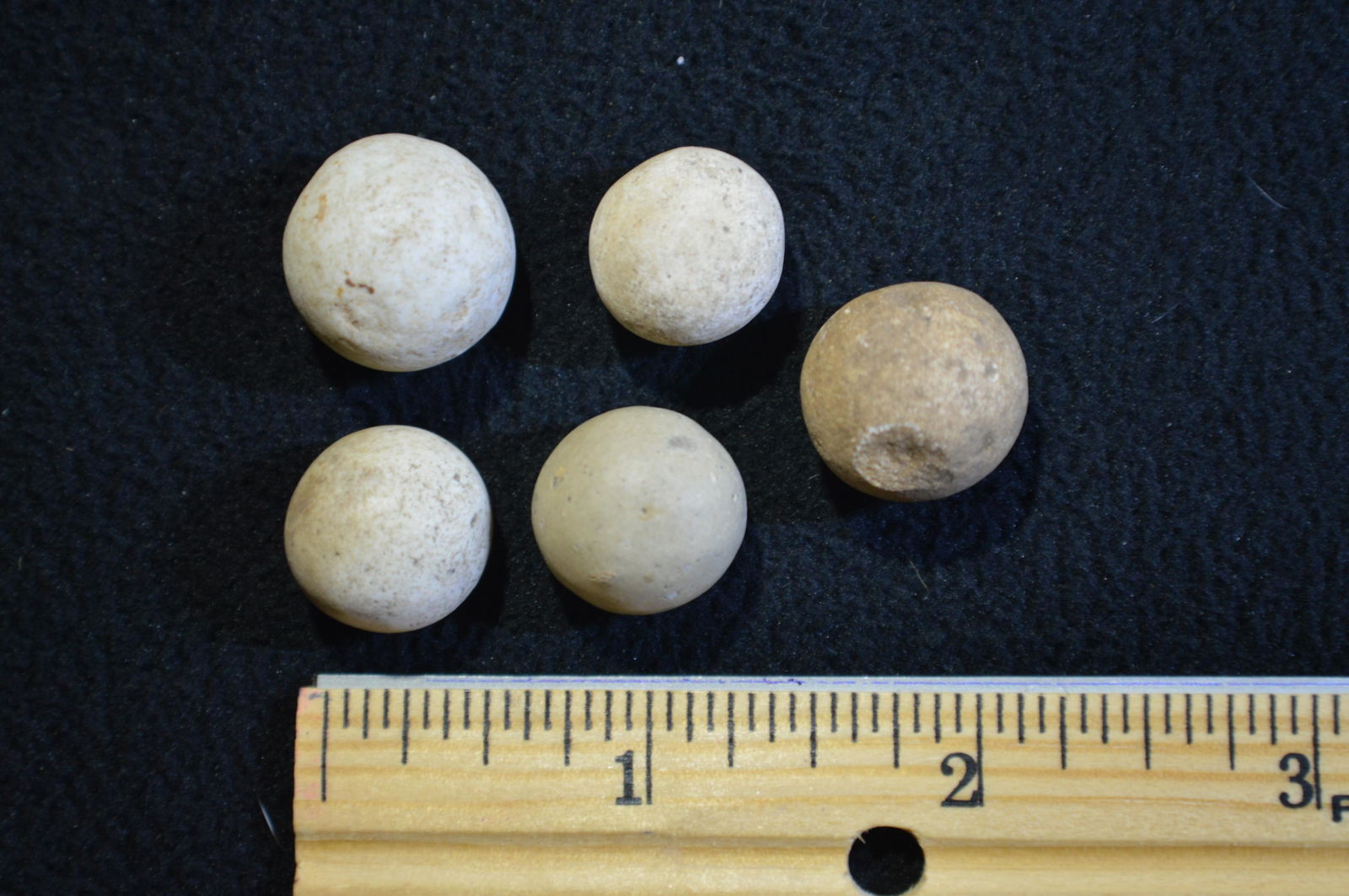 5 Marbles or Game Balls Largest is 11/16 " Found in (1 of 2)