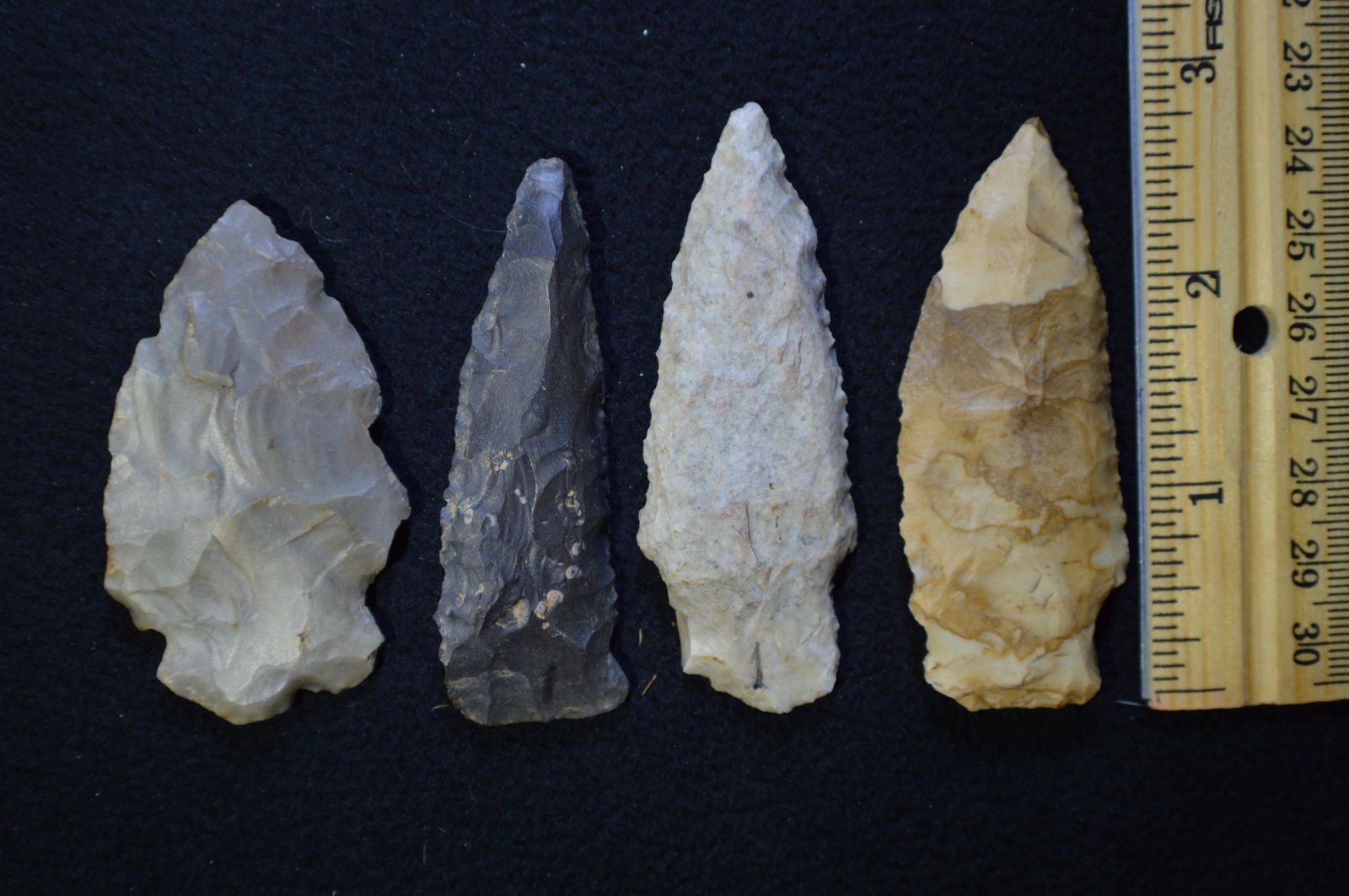 4 Points Longest is 2 7/8 " Found in Pulaski Co. IL by (1 of 2)