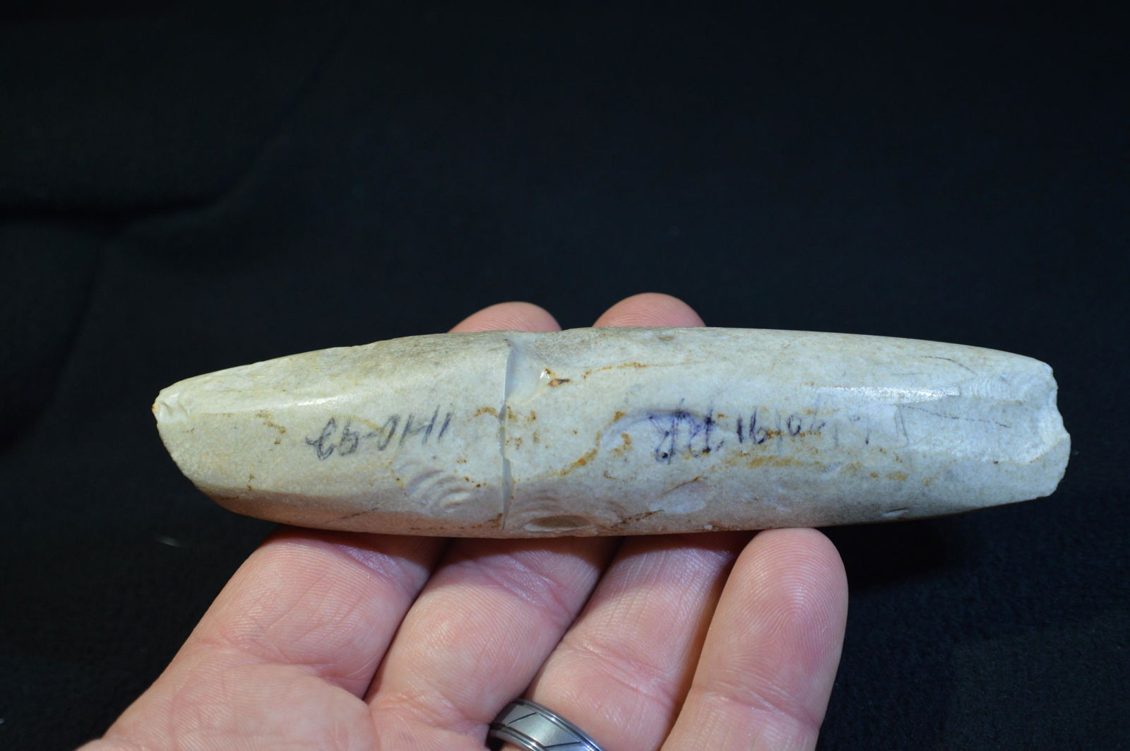 5 3/8 " Flint Gouge that is Broke and Glued. Found in (1 of 5)