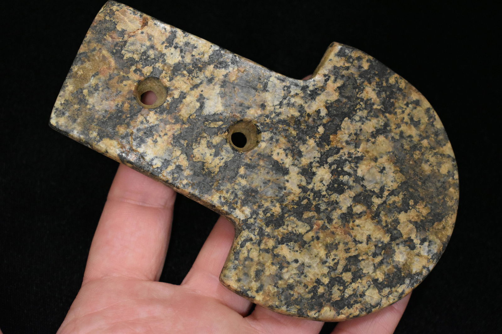 4 3/4" Spatula Gorget, Reproduction, Great Study Relic: 4 3/4" Spatula Gorget, Reproduction, Great Study Relic