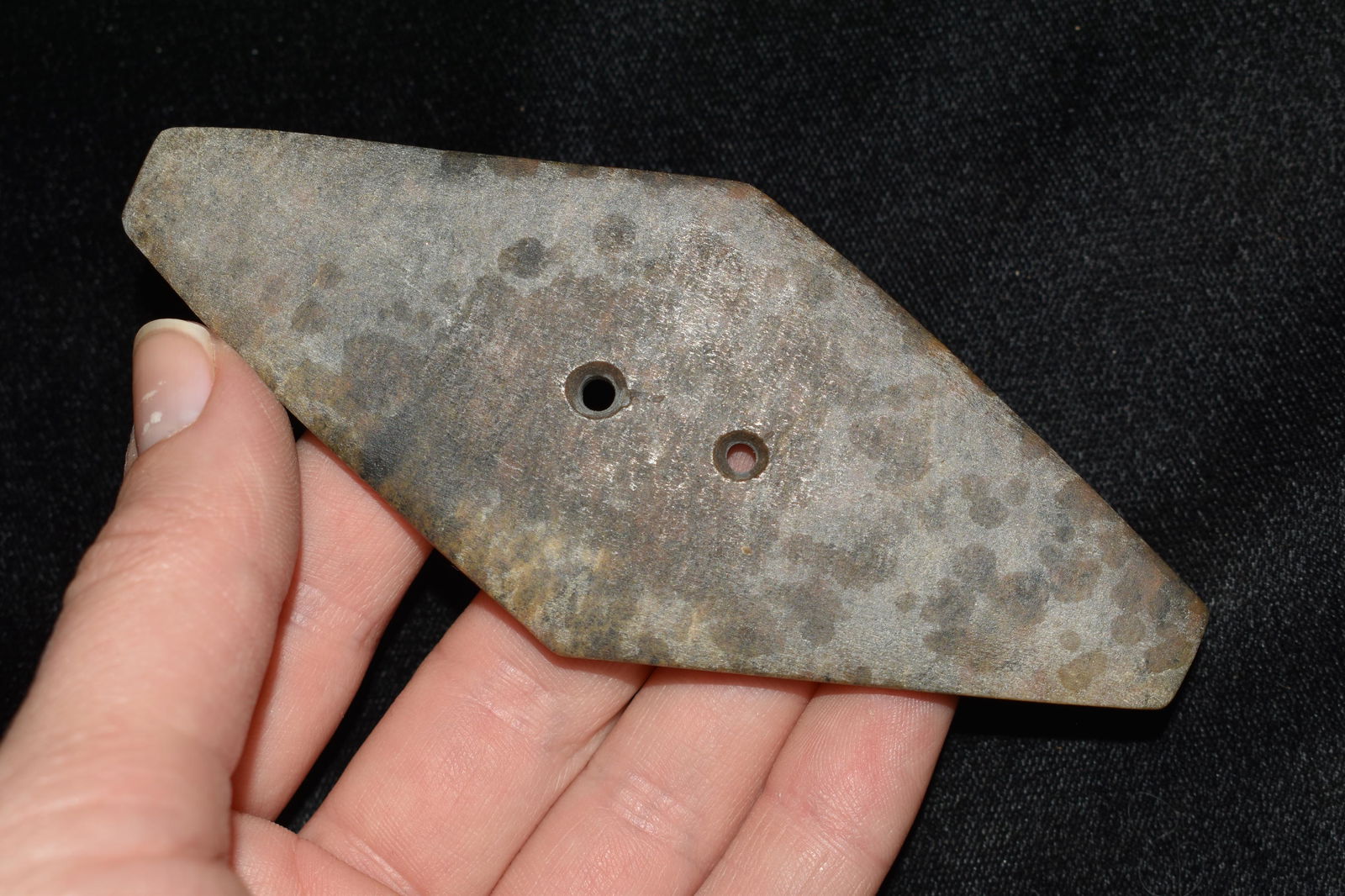 4 1/2" Gorget, Reproduction, Great Study Relic: 4 1/2" Gorget, Reproduction, Great Study Relic