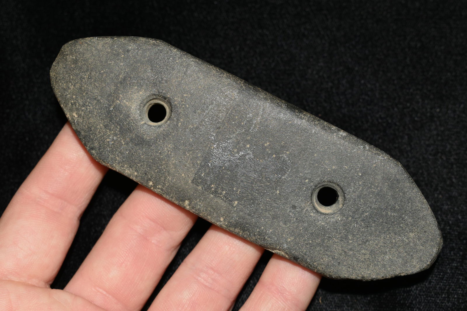 4 5/8" Double Hold Gorget, Reproduction, Great Study: 4 5/8" Double Hold Gorget, Reproduction, Great Study Relic