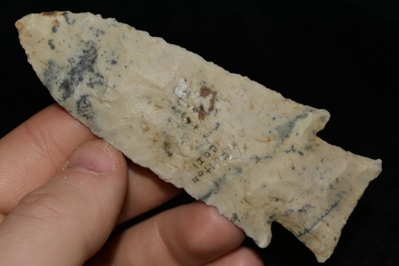 3 3/4" Hardin Barbed, Made of Avon, Fulton Co. IL, (1 of 4)