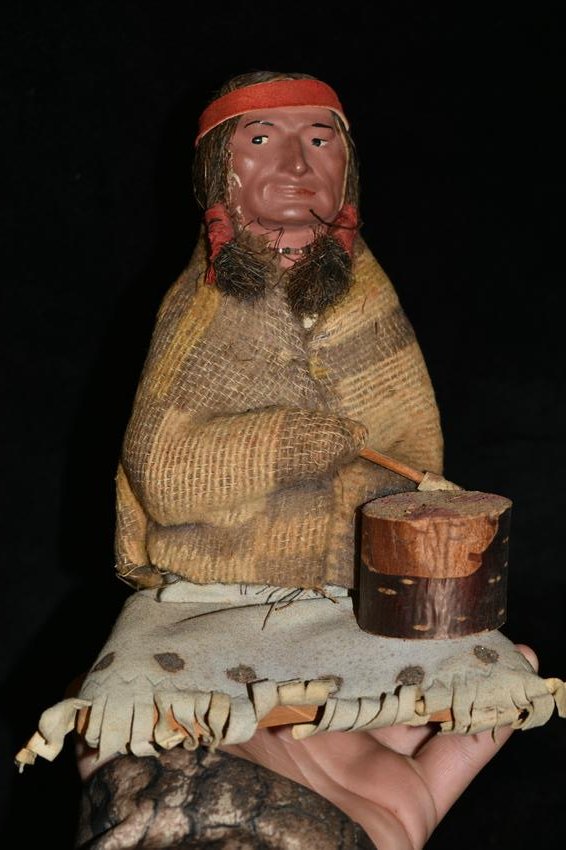 5 1/2" x 8" Indian Drummer, Native American Artifacts (1 of 5)