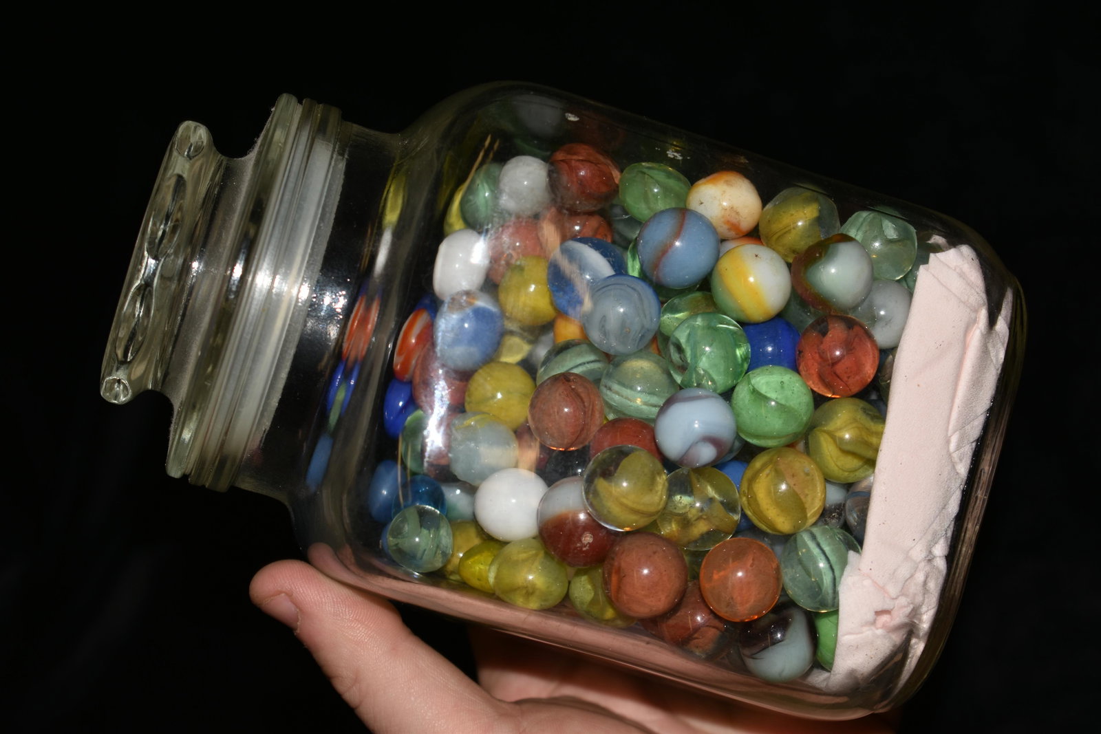 Jar of Vintage Marbles: Jar of Vintage Marbles