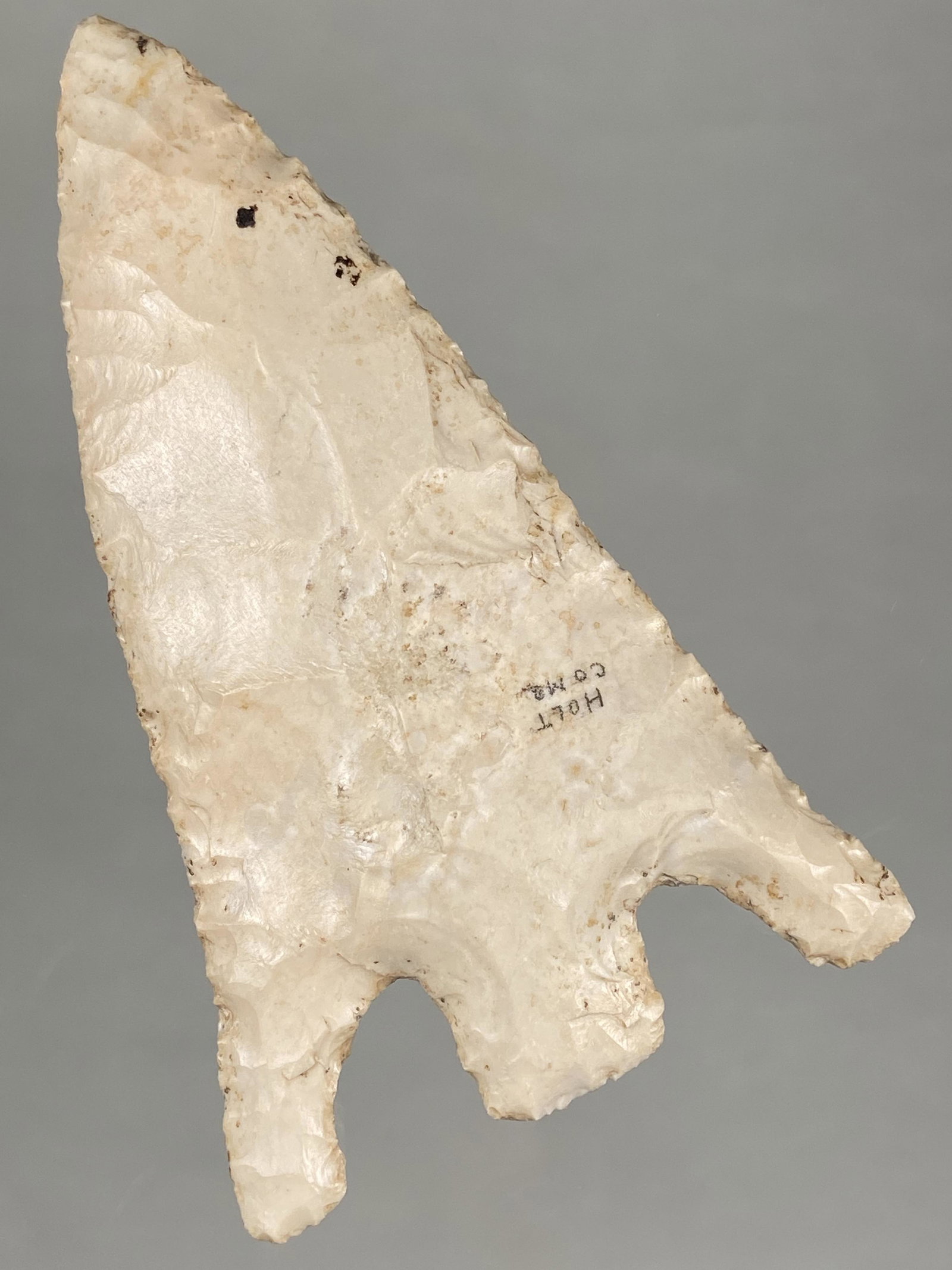 3 3/4" AMAZING MEHLVILLE FOUND IN HOLT COUNTY MISSOURI,: 3 3/4" AMAZING MEHLVILLE FOUND IN HOLT COUNTY MISSOURI, GREAT CLASSIC EXAMPLE, INDIAN ARROWHEAD ARTIFACT