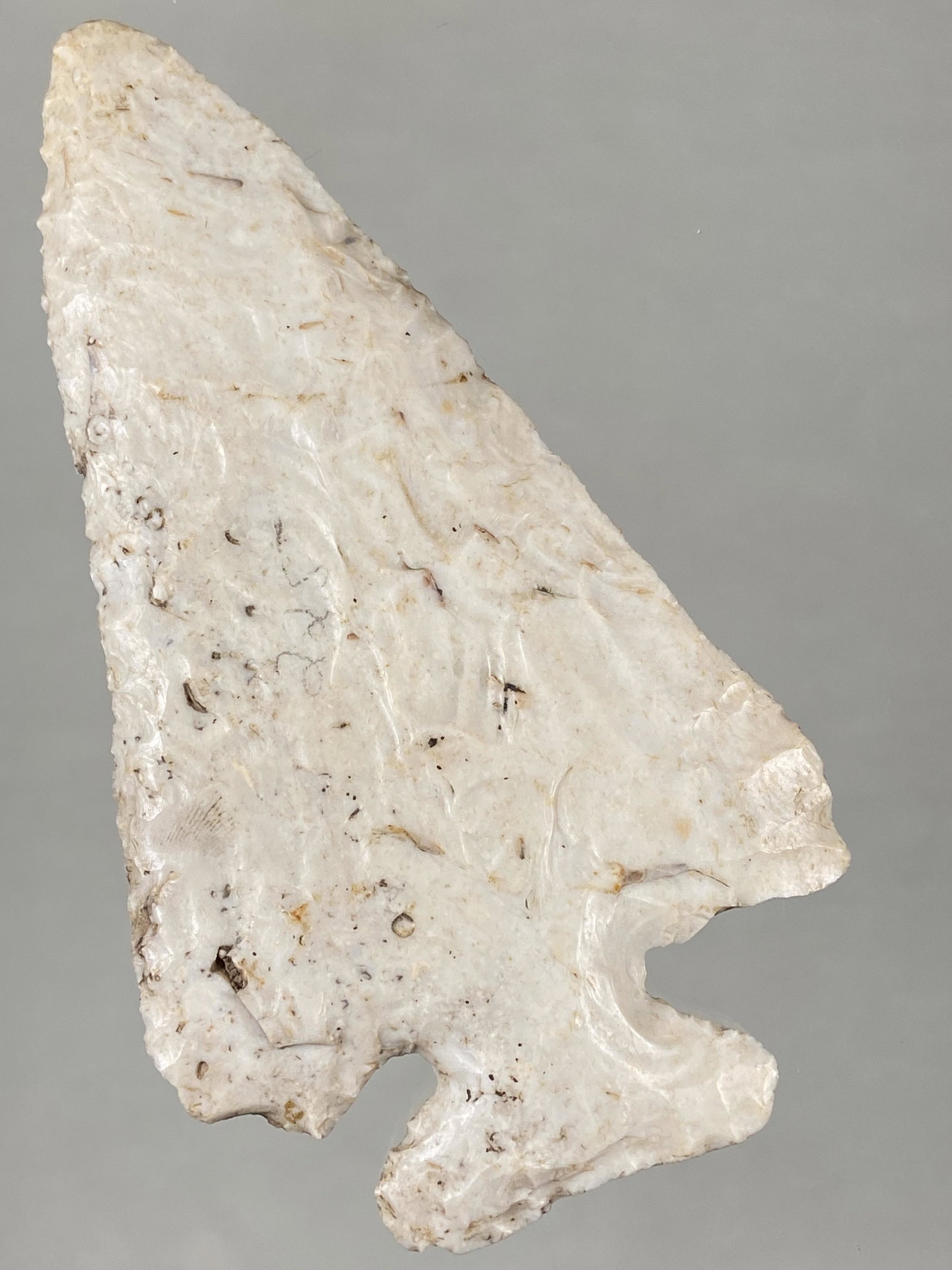 HUGE 4 11/16" LONG THEBES FOUND IN FULTON COUNTY: HUGE 4 11/16" LONG THEBES FOUND IN FULTON COUNTY ILLINOIS, THIN AND WELL FLAKED EXAMPLE