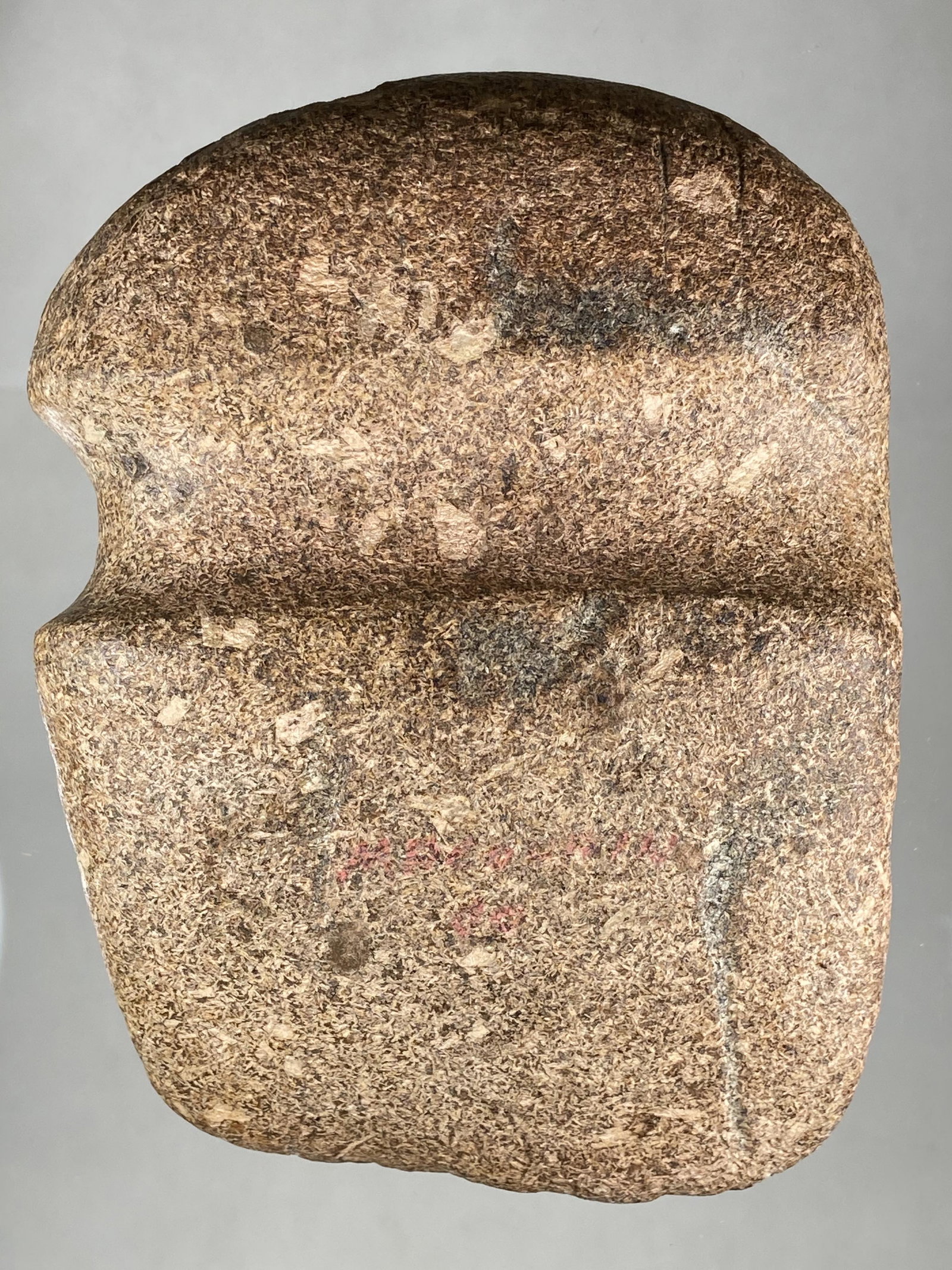 NICE 6 1/4" LONG 3/4 GROOVED AXE FOUND IN MACOUPIN: NICE 6 1/4" LONG 3/4 GROOVED AXE FOUND IN MACOUPIN COUNTY ILLINOIS, GREAT MATERIAL, NICE POLISH, STANDS UP WELL