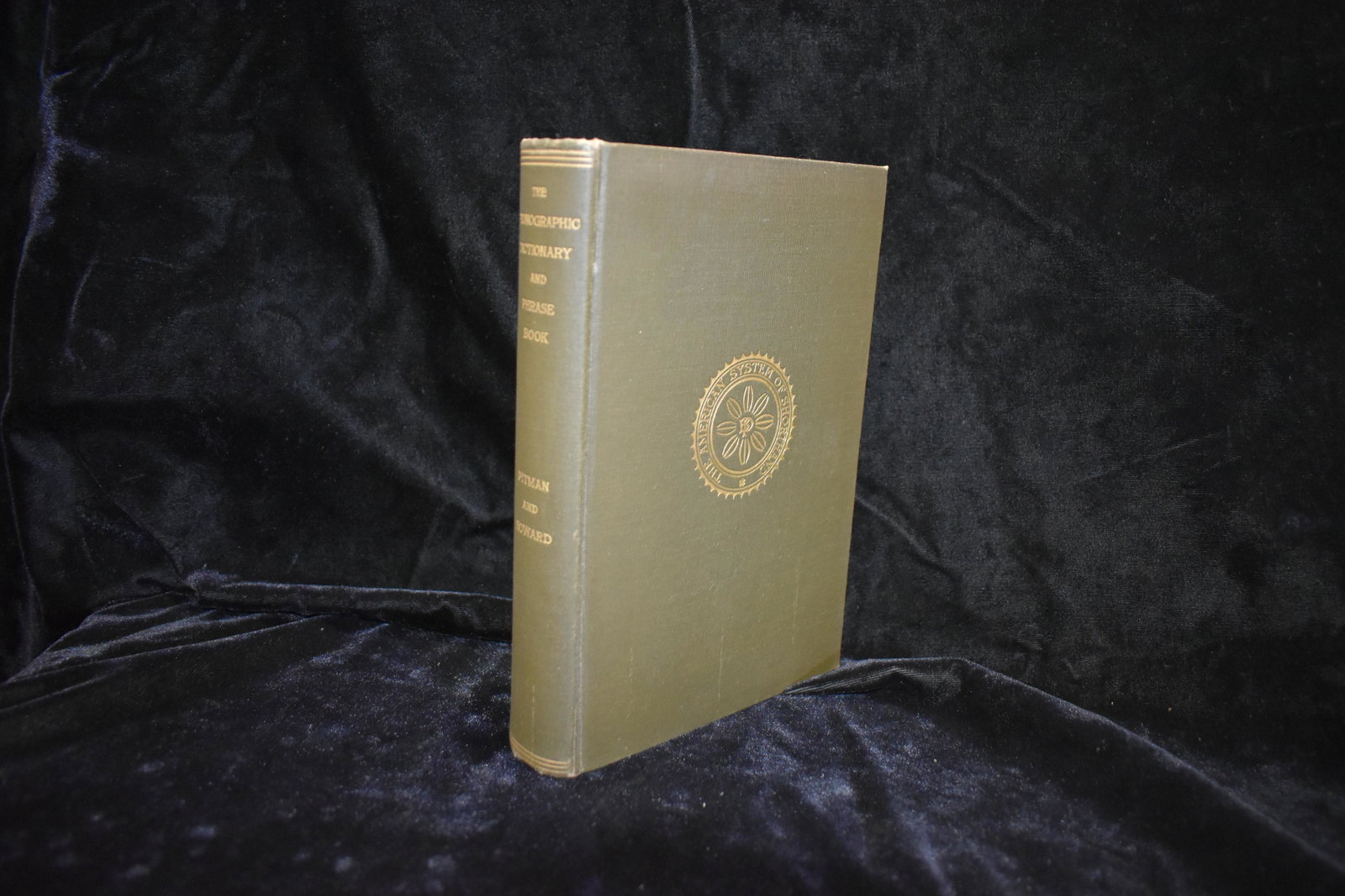 1915 The Phonographic Dictionary: The Phonographic Dictionary and Phrase Book by Benn Piman and Jerome B. Howard. Published by Phonographic Institute Company, Cincinnati (1915). Very Good condition. Minor shelf wear to corners. Publis