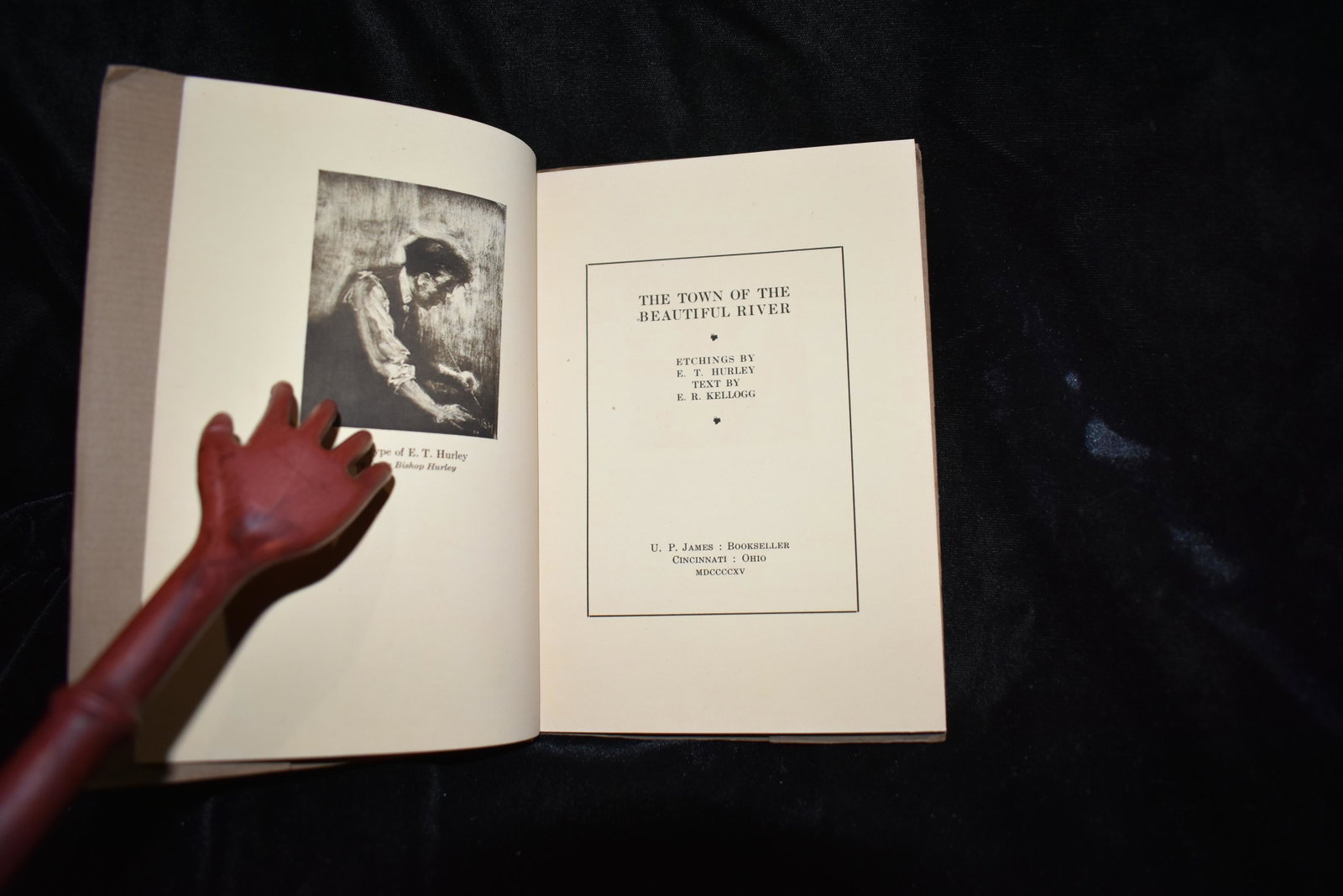 1915 THE TOWN OF THE BEAUTIFUL RIVER: 1915 THE TOWN OF THE BEAUTIFUL RIVER by E. T. Hurley; E. R. Kellogg. Published by U. P. James, Bookseller, Cincinnati, OH (1915). Excellent condition. Original brown paper with black lettering on fron